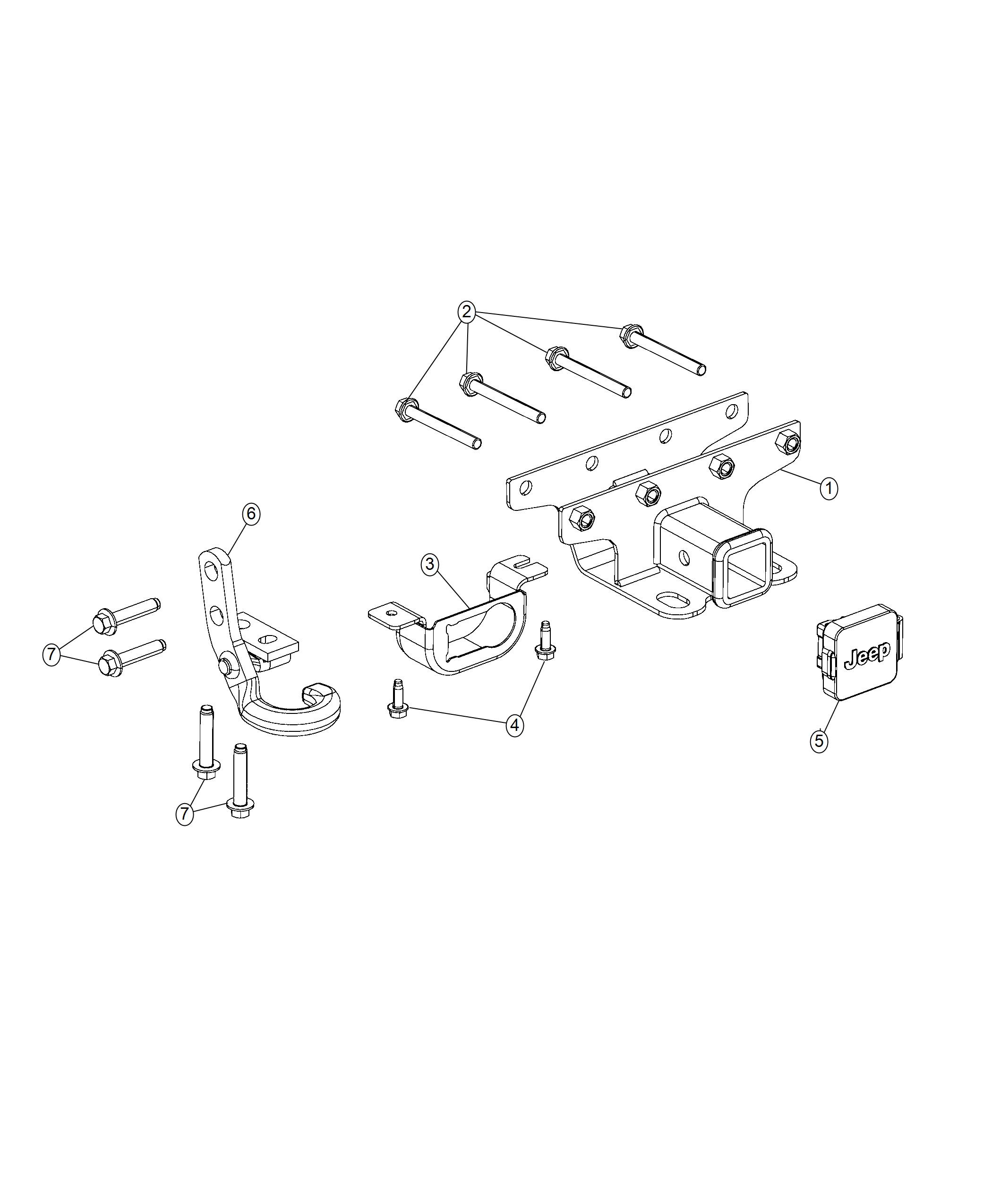 Diagram Tow Hooks and Hitches, Rear. for your Chrysler 300  M