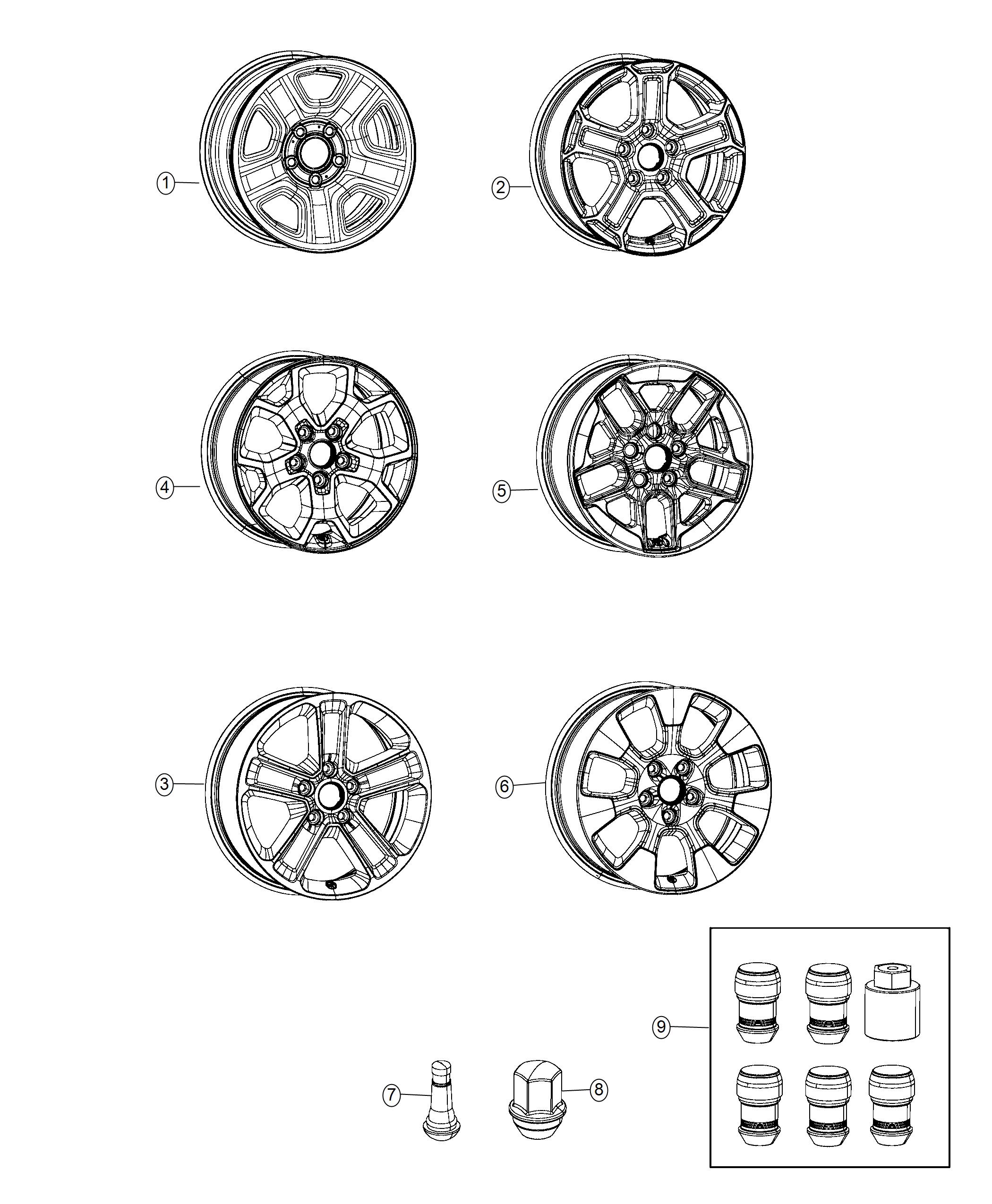 Wheels and Hardware. Diagram