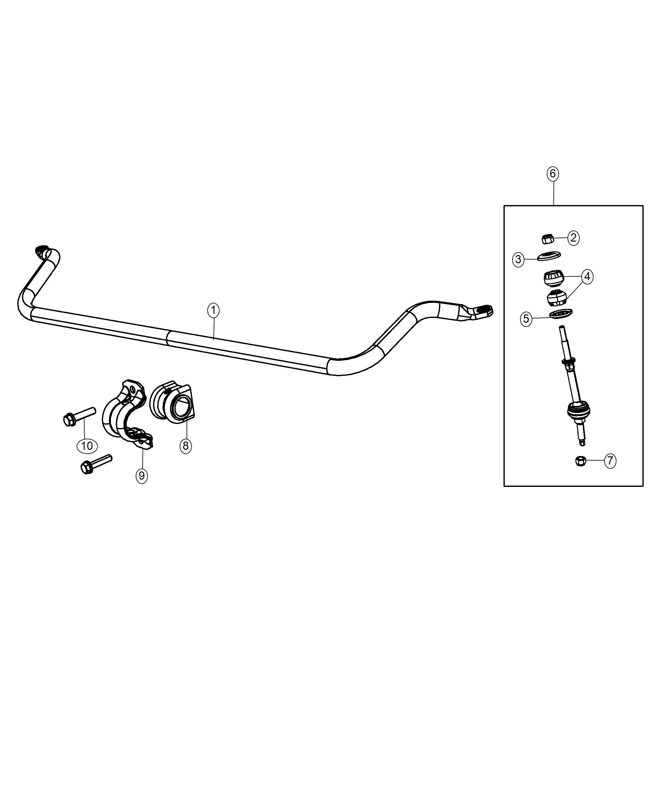 Diagram Stabilizer Bar, Front, DJ 2. for your 2004 Chrysler 300  M 