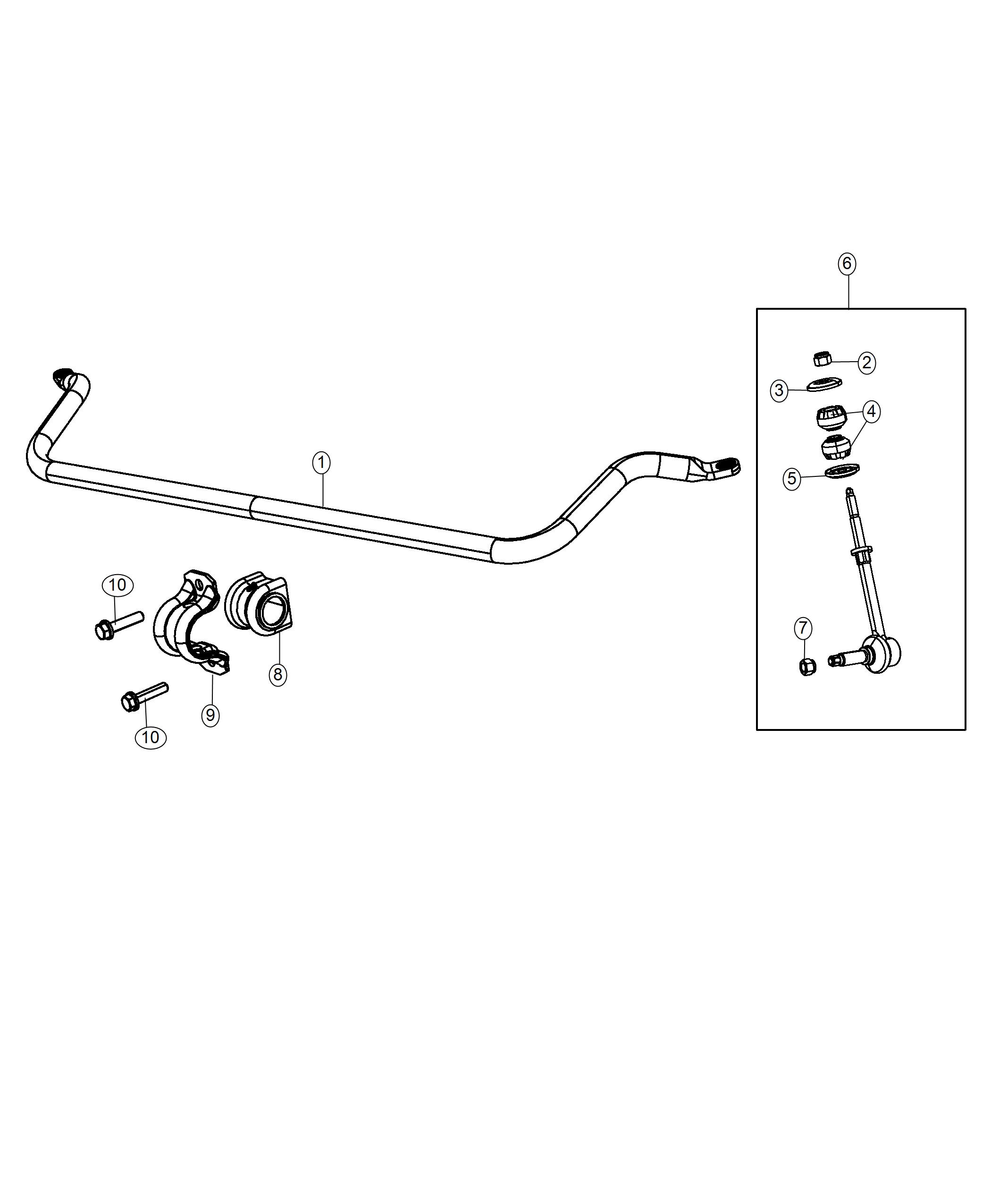 Diagram Stabilizer Bar, Front, DJ 7, [Front Stabilizer Bar]. for your 2004 Chrysler 300  M 