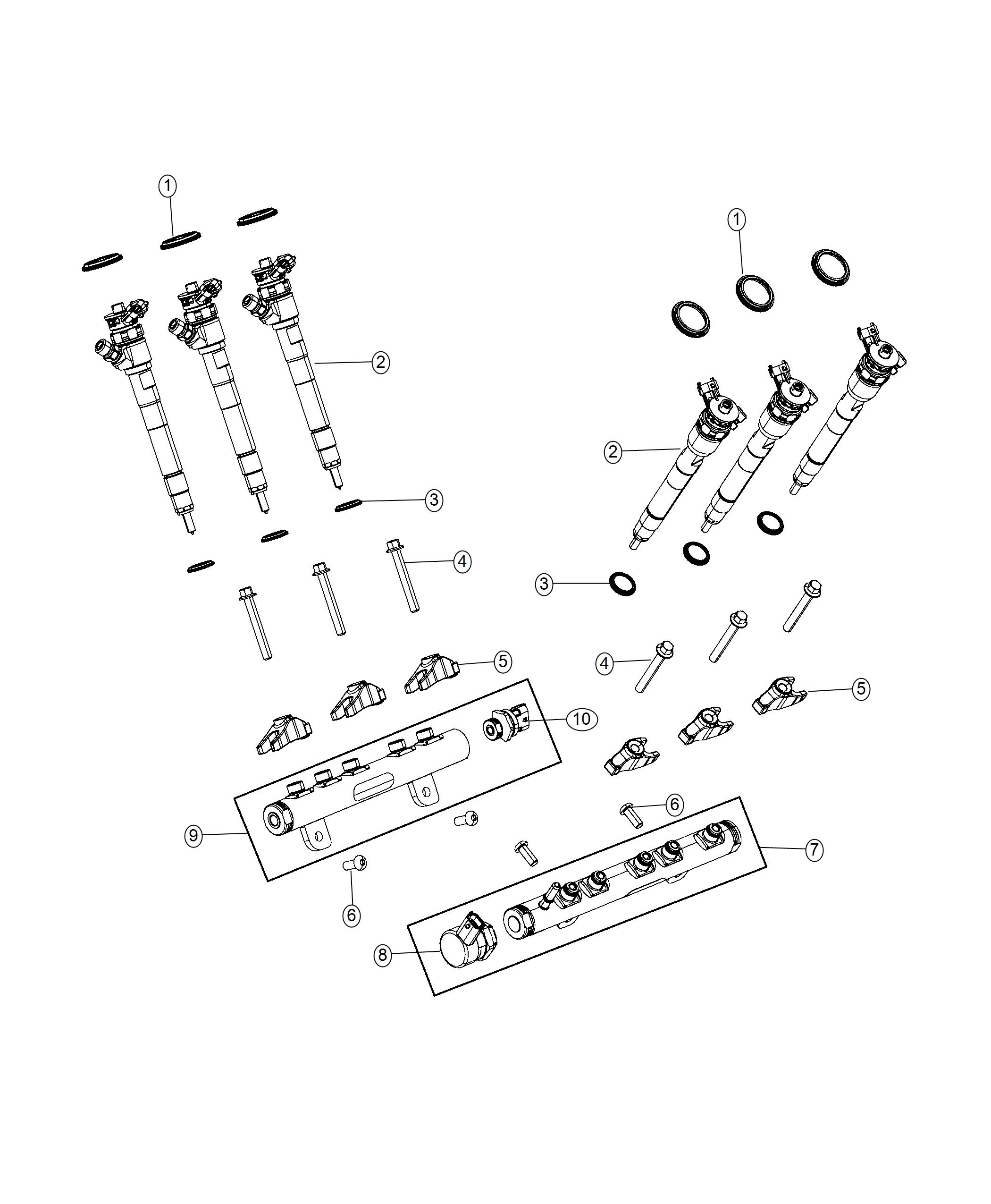 Diagram Fuel Rail And Injectors. for your Ram 1500  