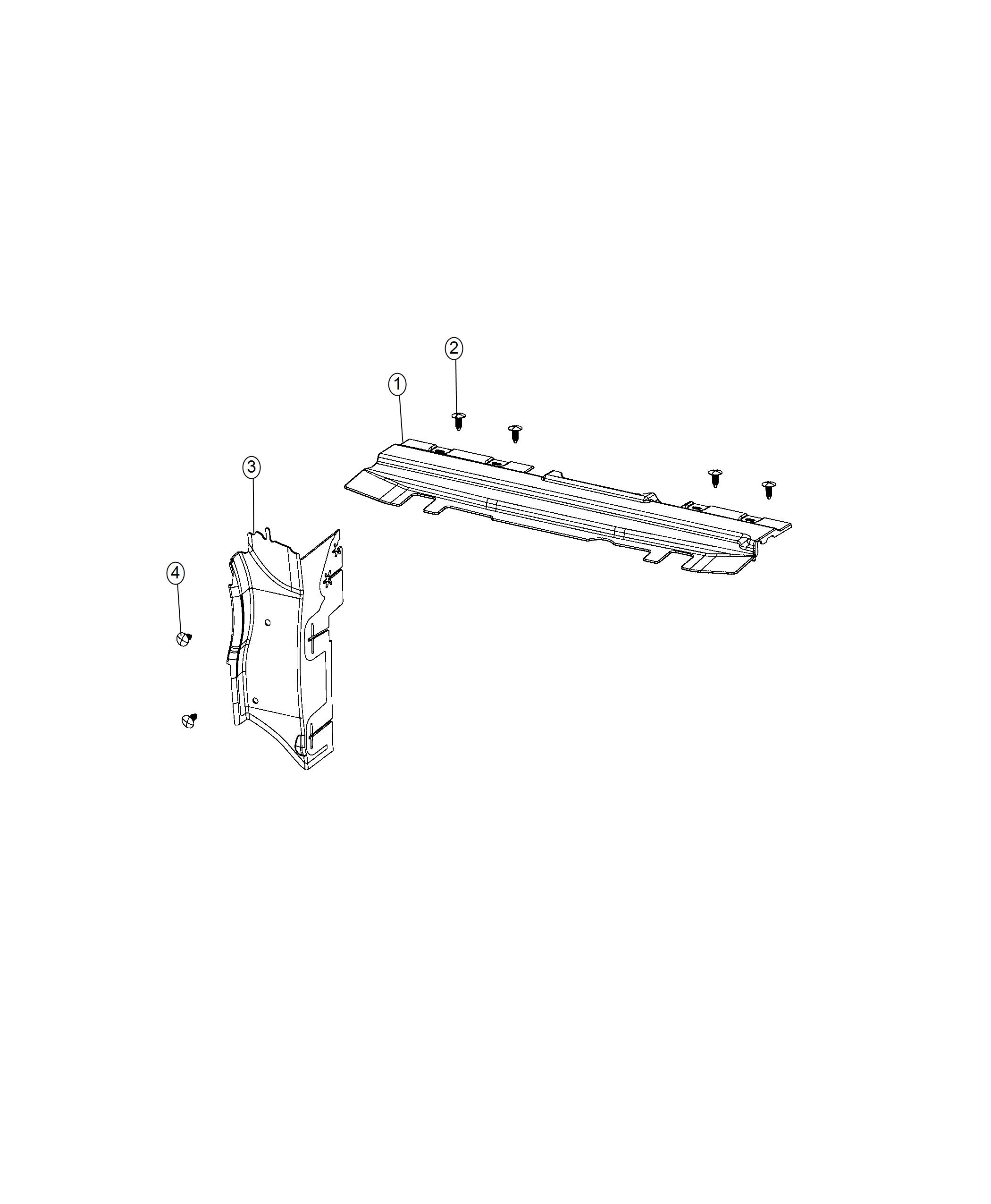 Diagram Radiator Seals and Shields. for your Jeep