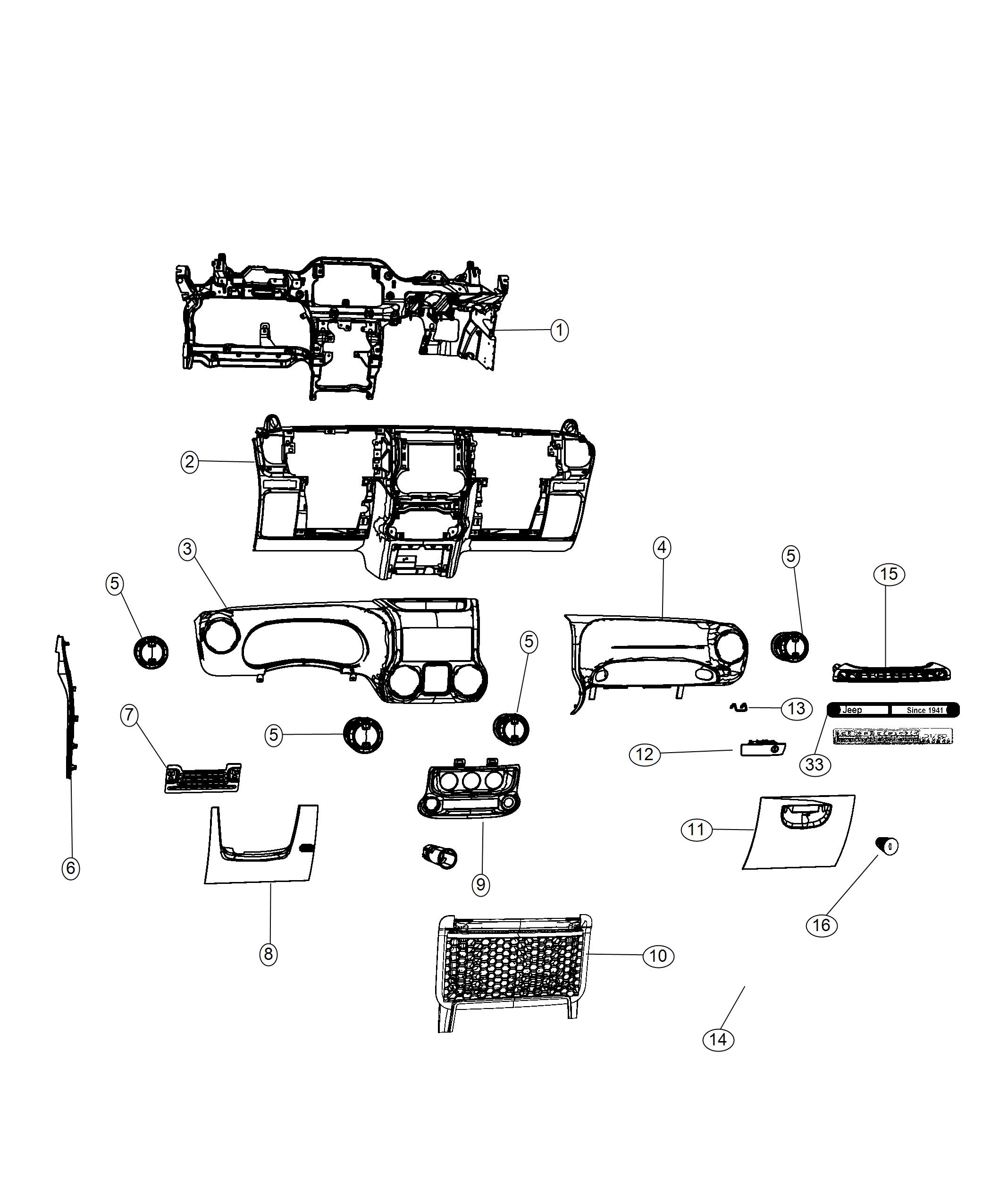 Diagram Instrument Panel -LHD. for your 1999 Chrysler 300  M 