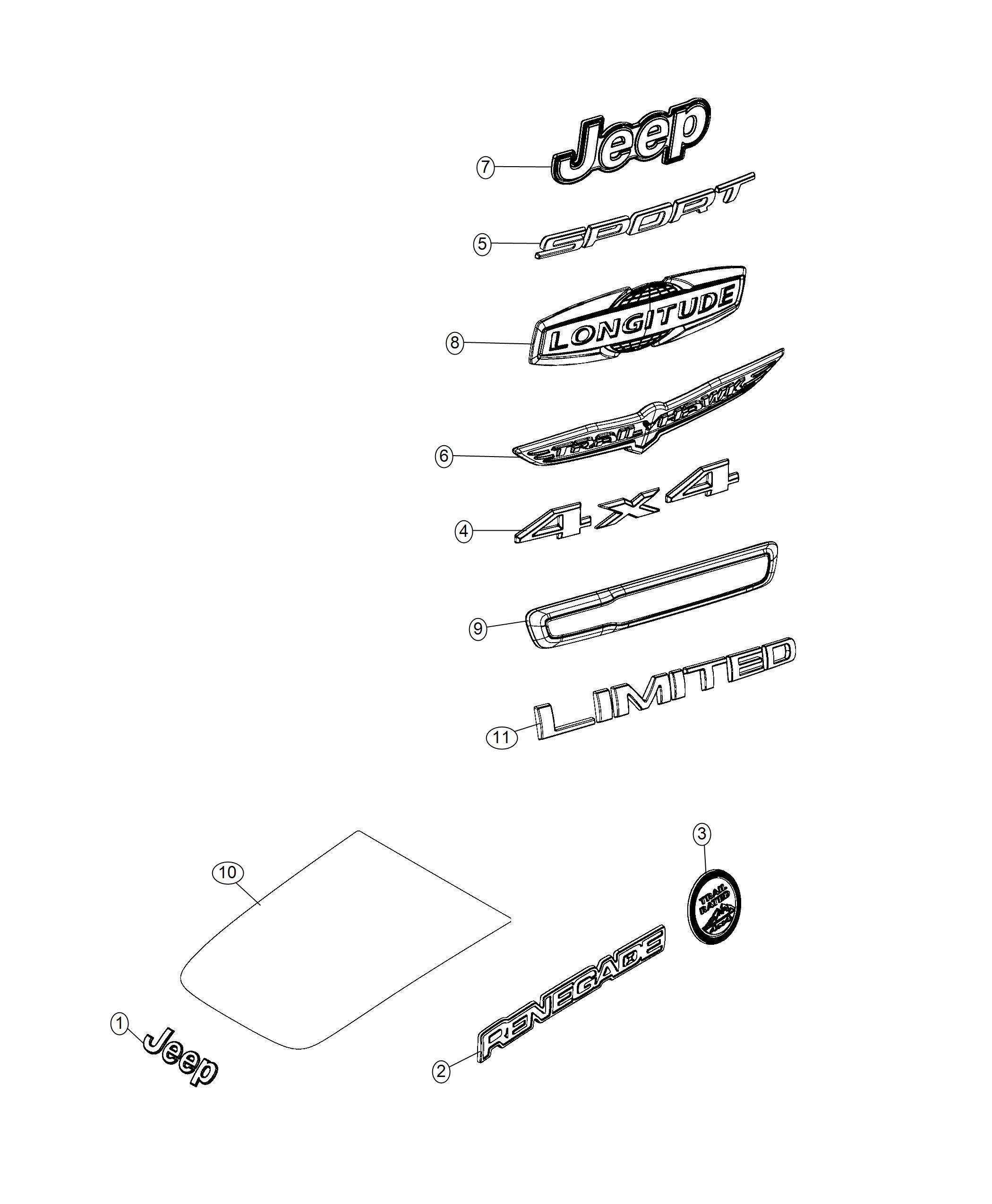 Diagram Nameplates, Decals and Medallions. for your Ram