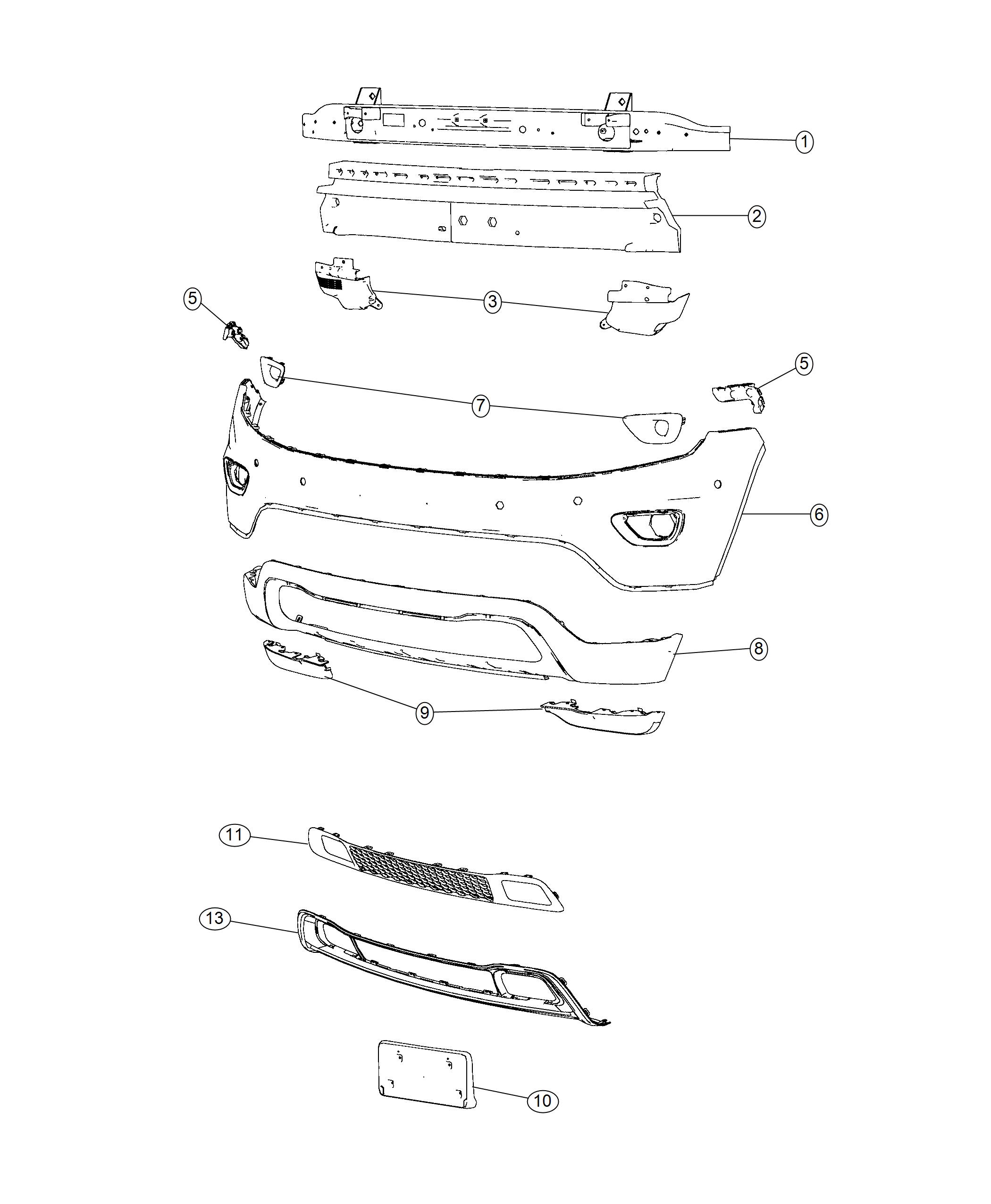 Diagram Fascia, Front. for your 2001 Chrysler 300  M 