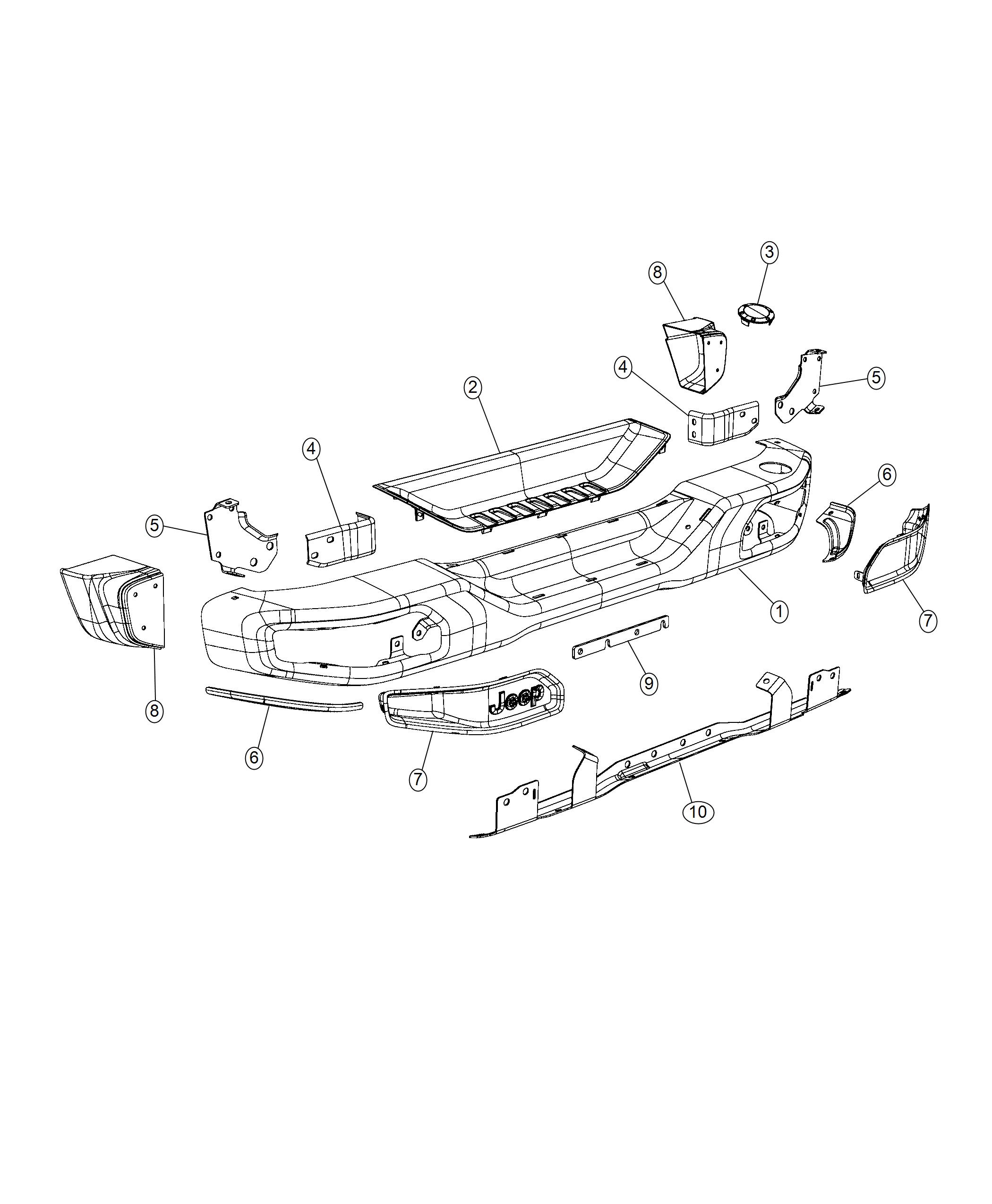 Rear Bumper. Diagram