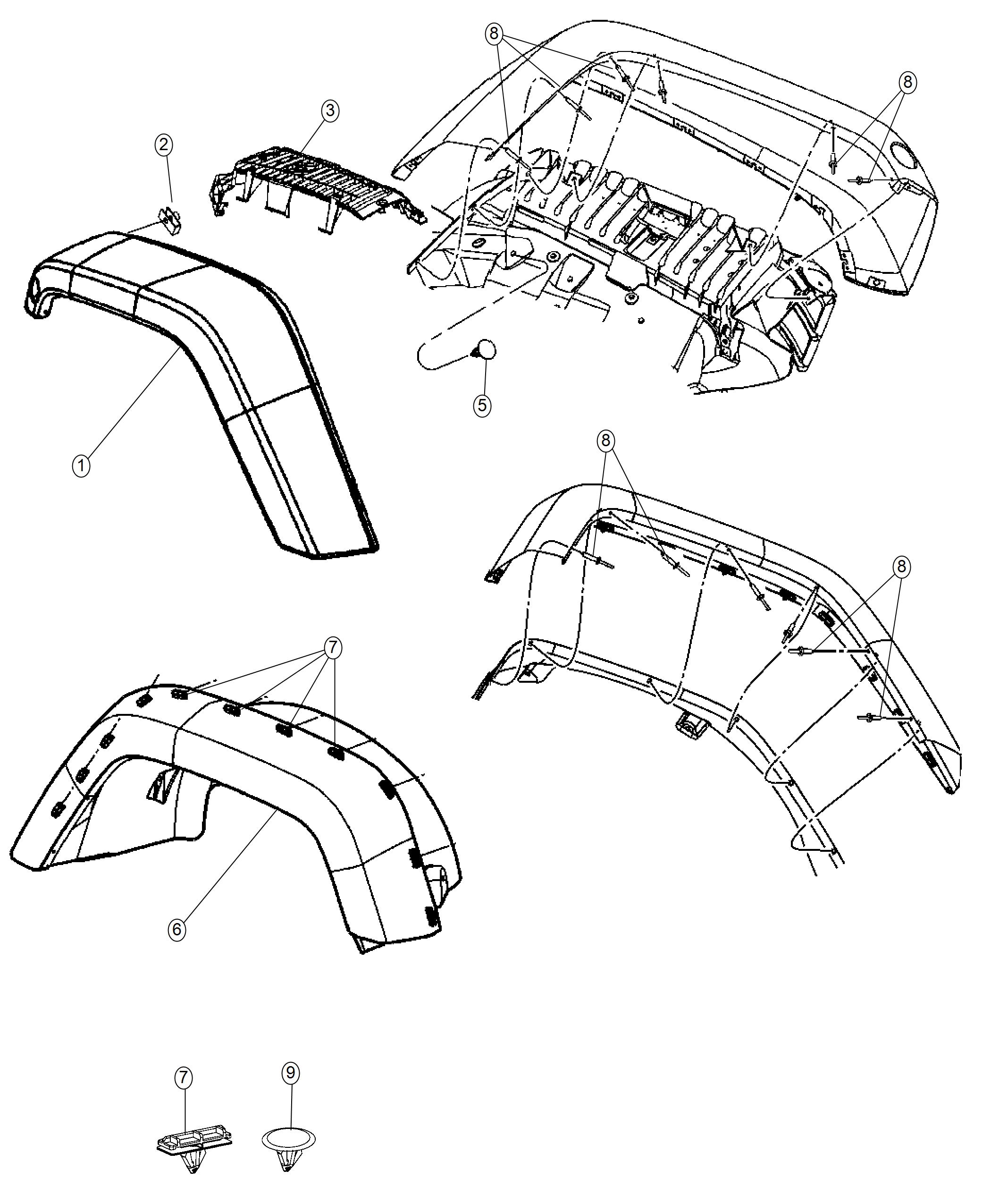 Diagram Exterior Ornamentation. for your 1999 Chrysler 300  M 