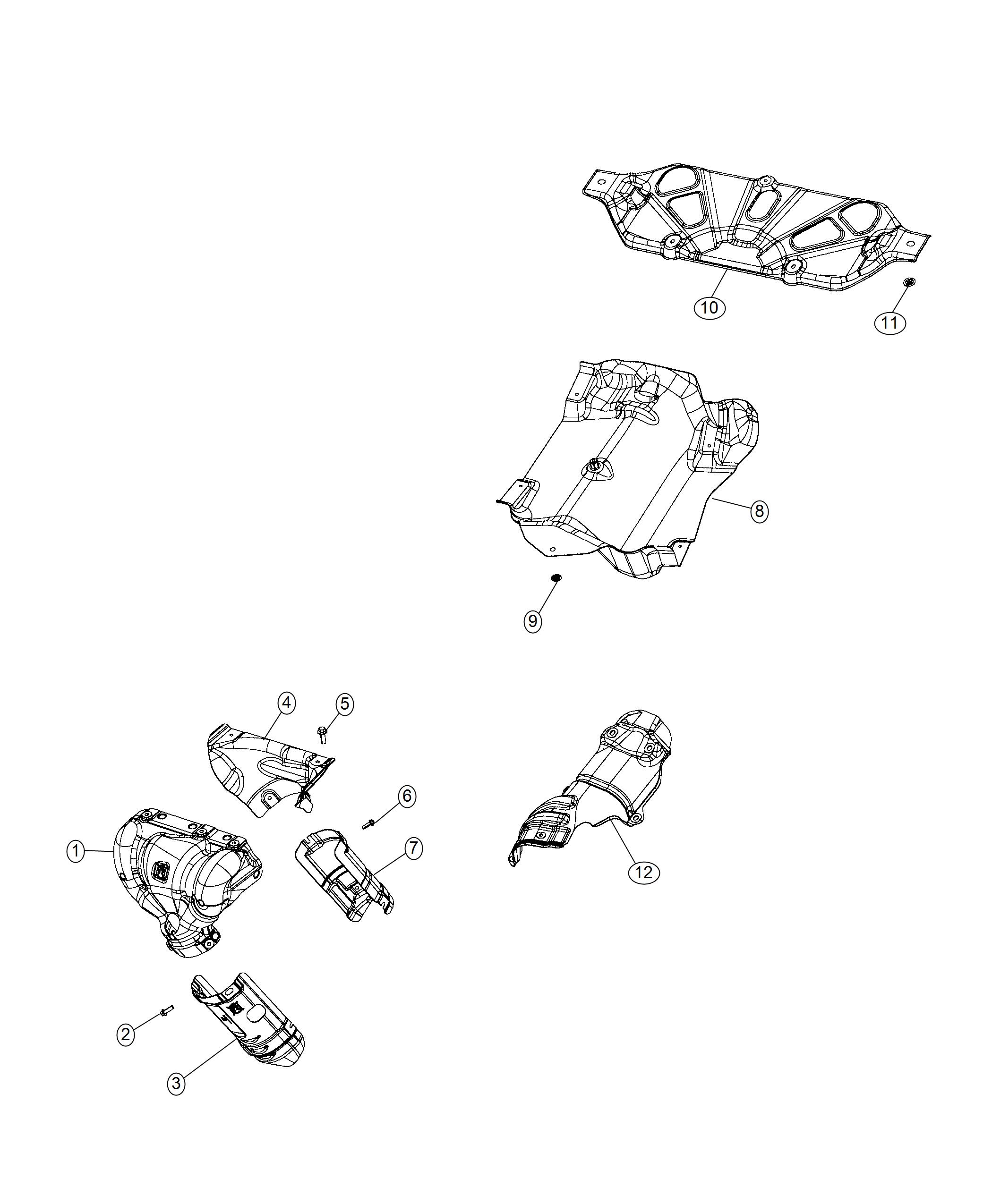 Exhaust System Heat Shield. Diagram