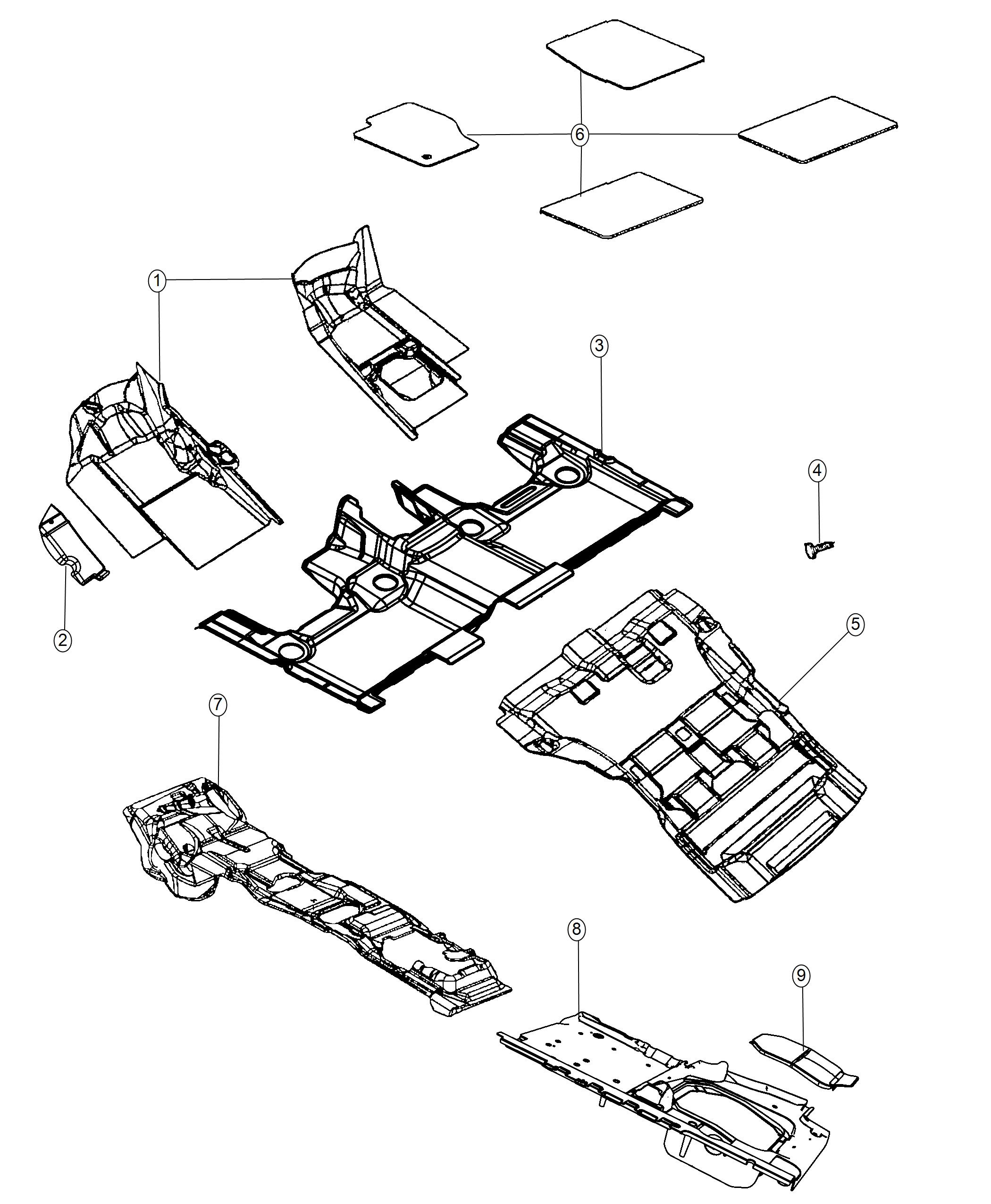 Diagram Carpet, Complete. for your Chrysler 300  M