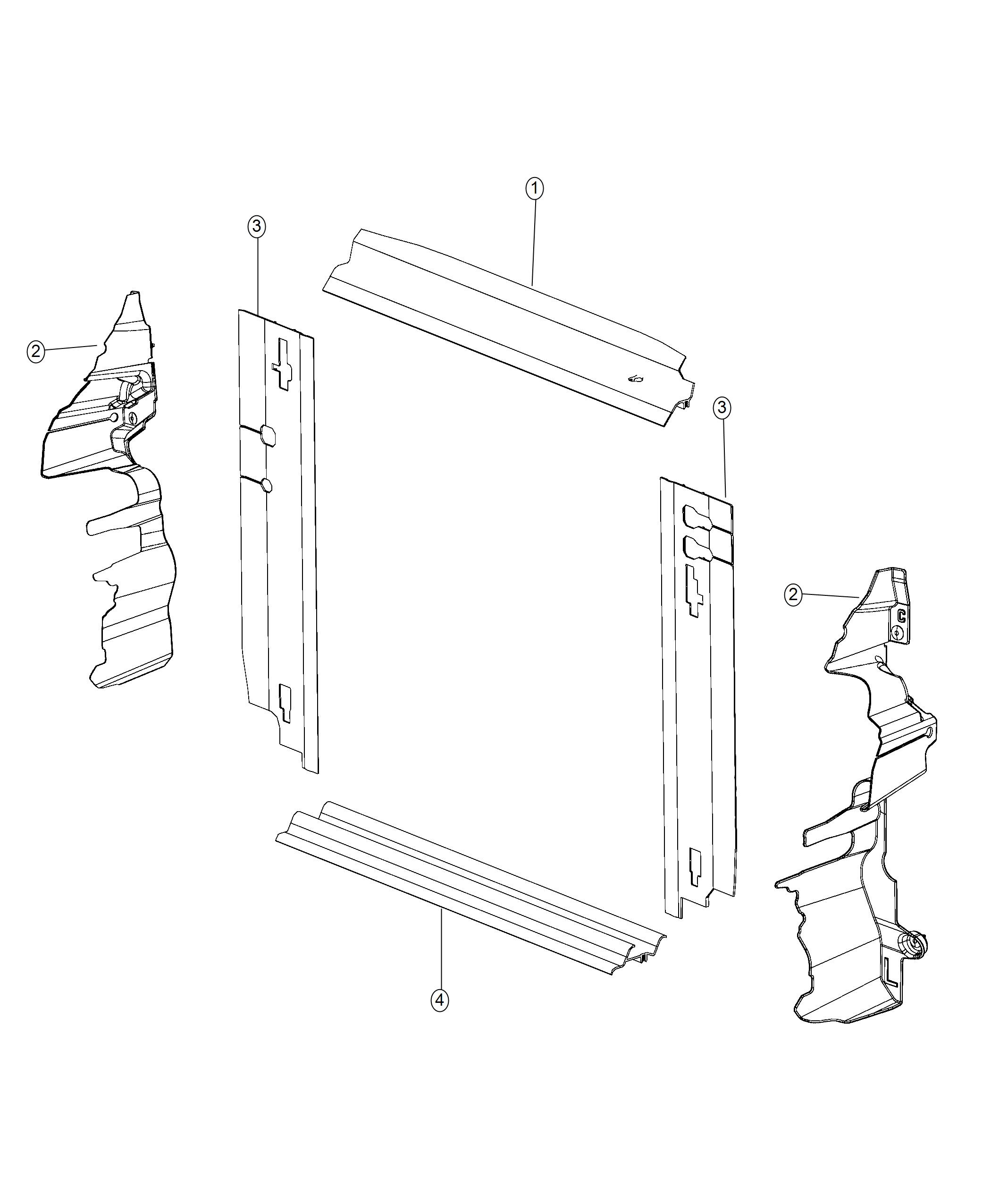 Radiator Seals, Shields, Baffles, and Shrouds. Diagram