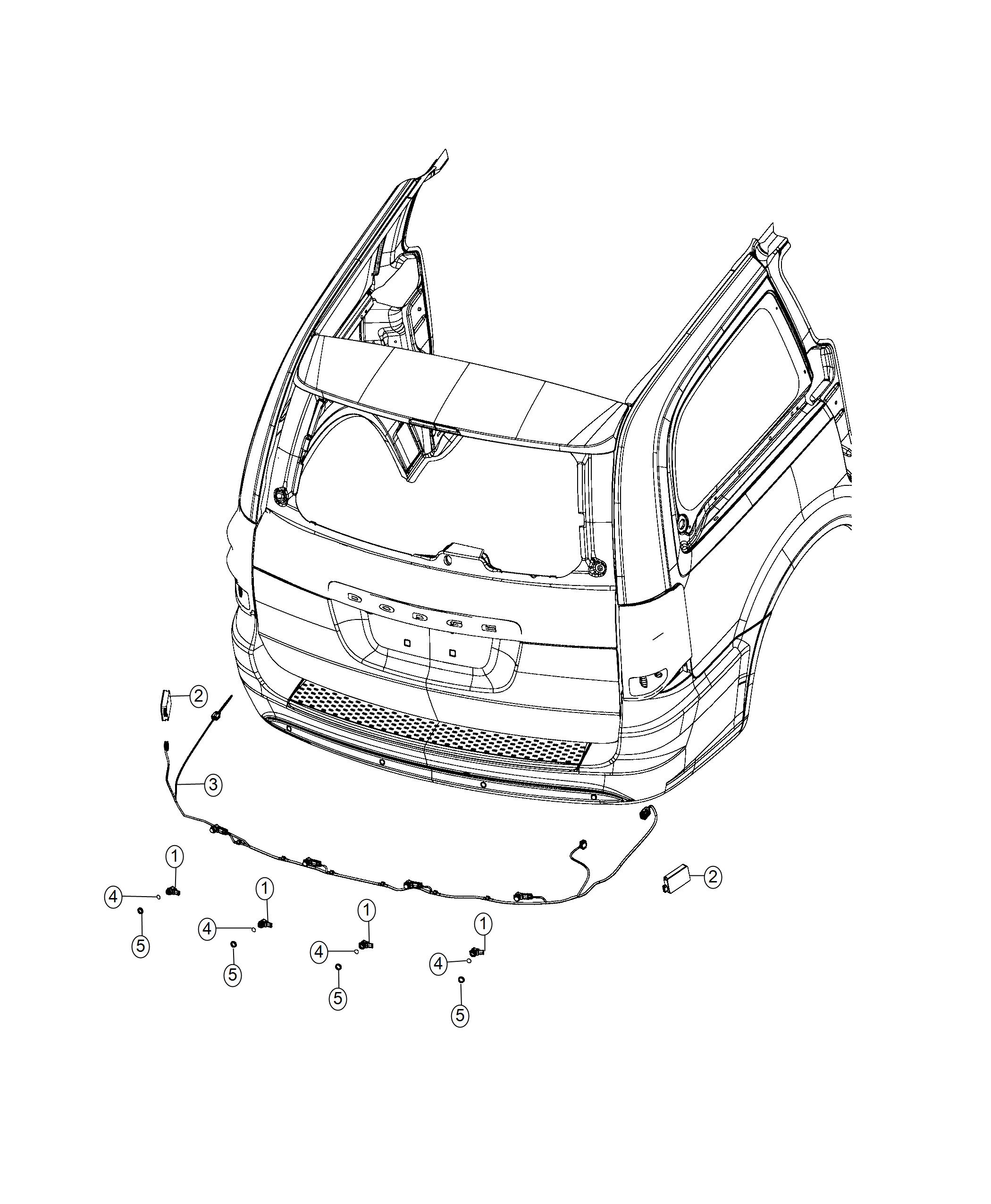 Diagram Wiring, Rear Fascia. for your 2025 Ram 1500   