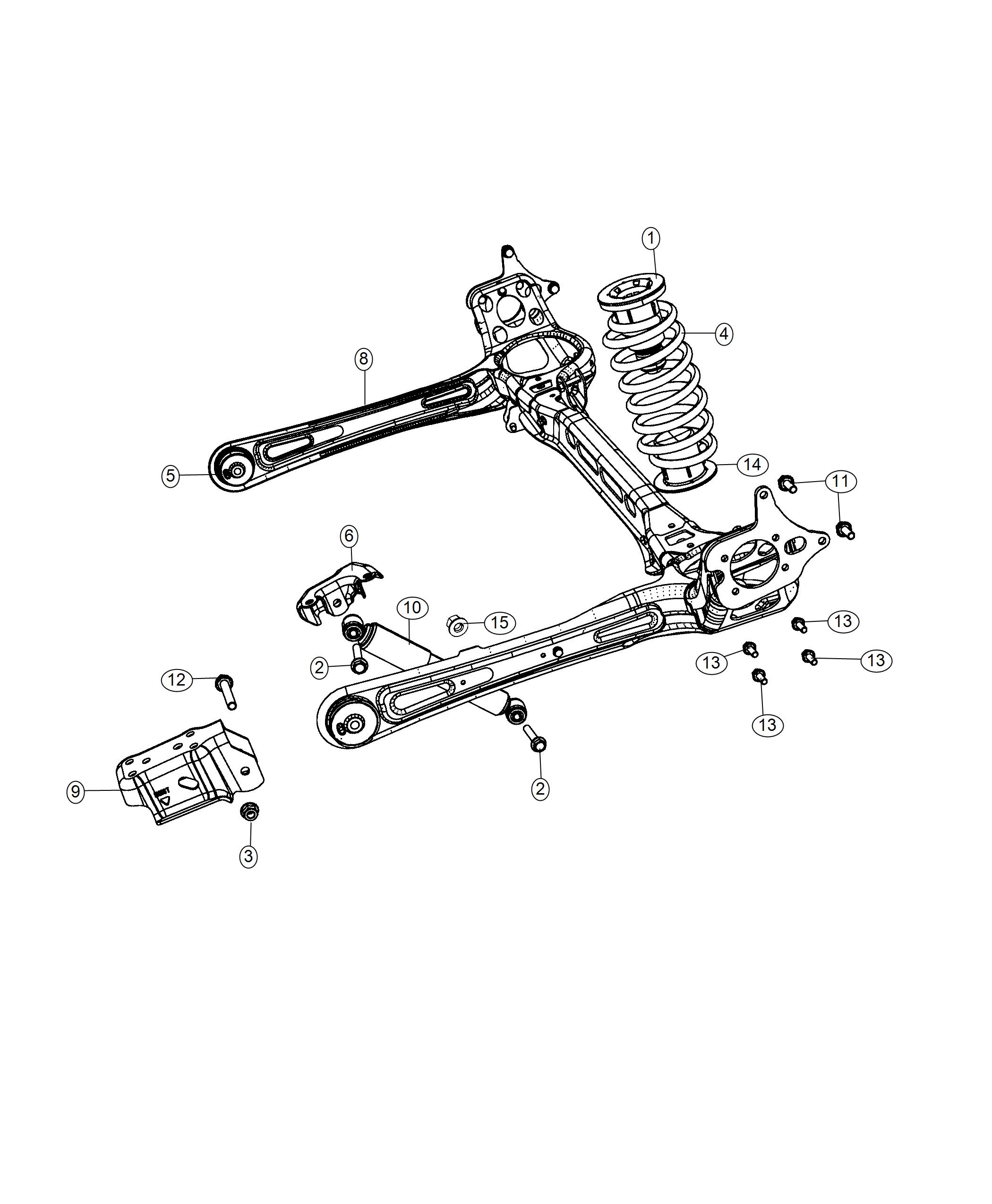 Diagram Suspension,Rear. for your 2003 Chrysler 300  M 