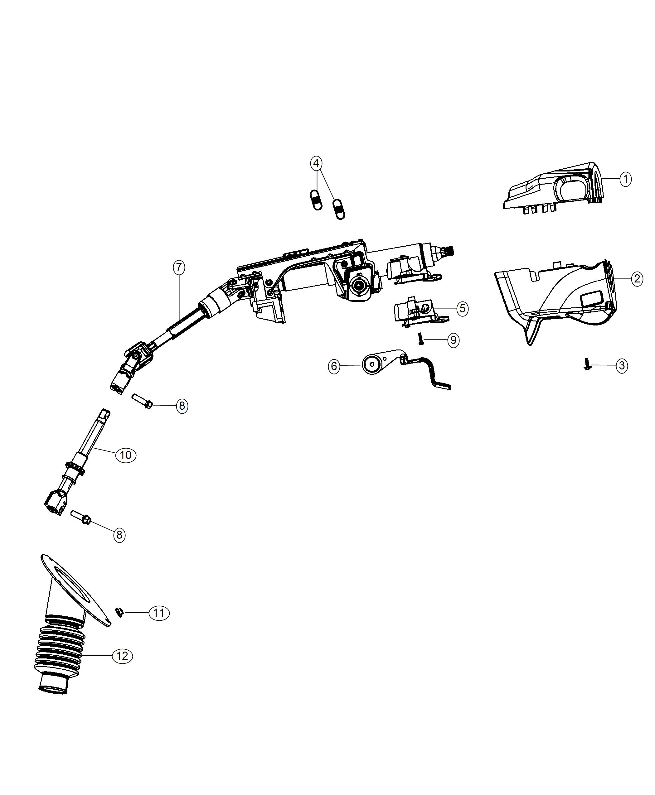 Diagram Steering Column Assembly. for your 2000 Chrysler 300  M 