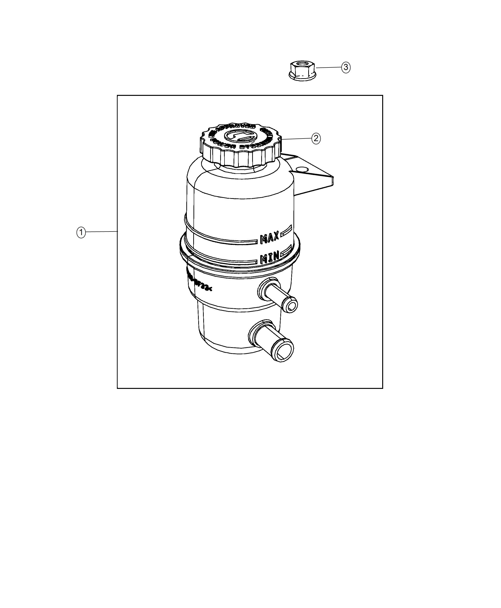 Diagram Power Steering Reservoir. for your Dodge Grand Caravan  