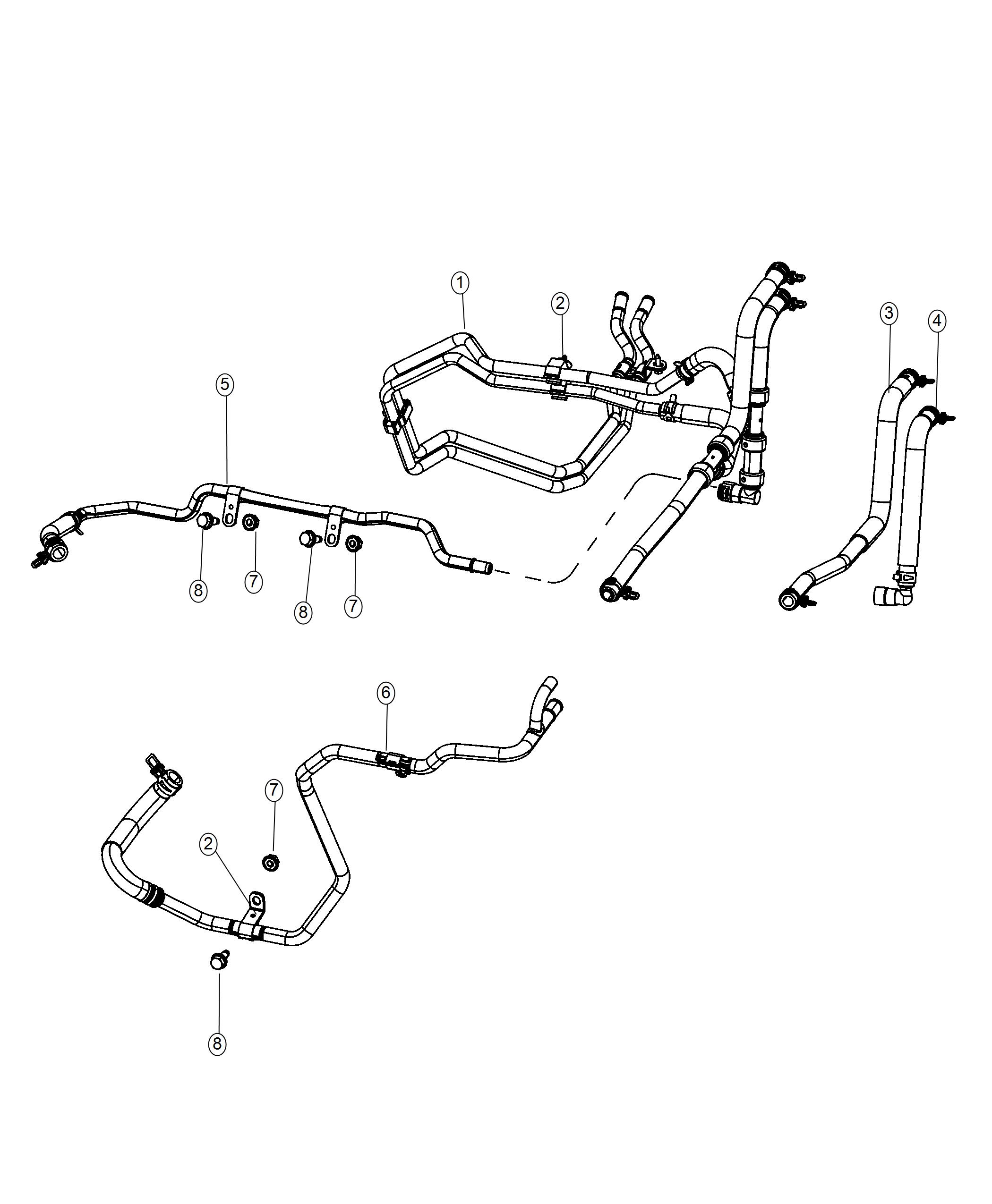 Diagram Heater Plumbing. for your Chrysler Sebring  