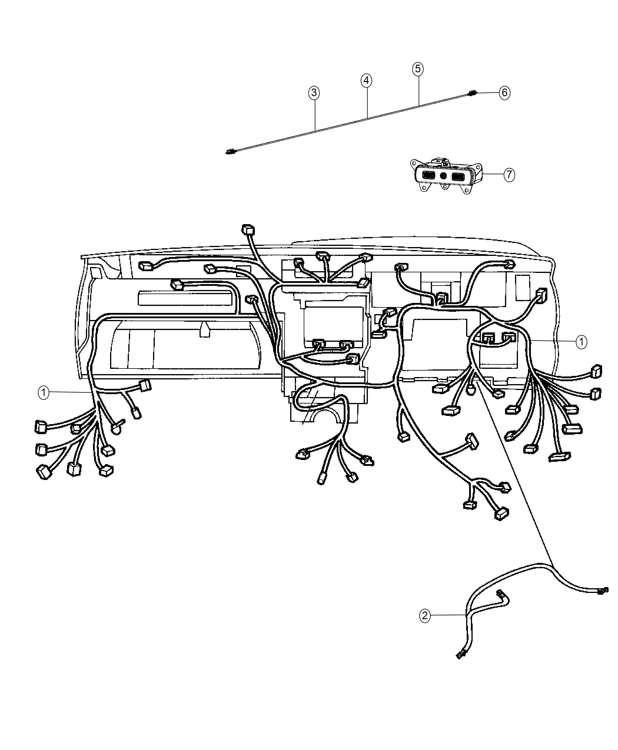 Wiring, Instrument Panel. Diagram