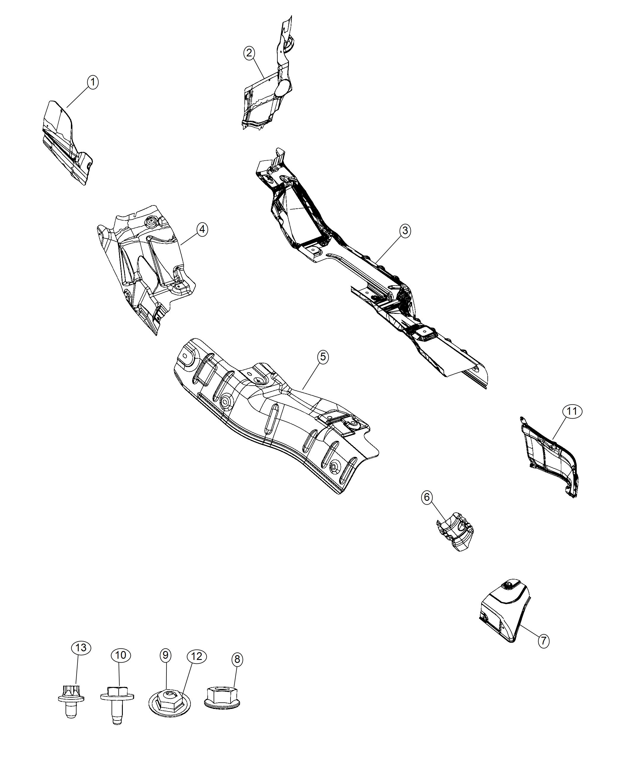 Exhaust System Heat Shields. Diagram