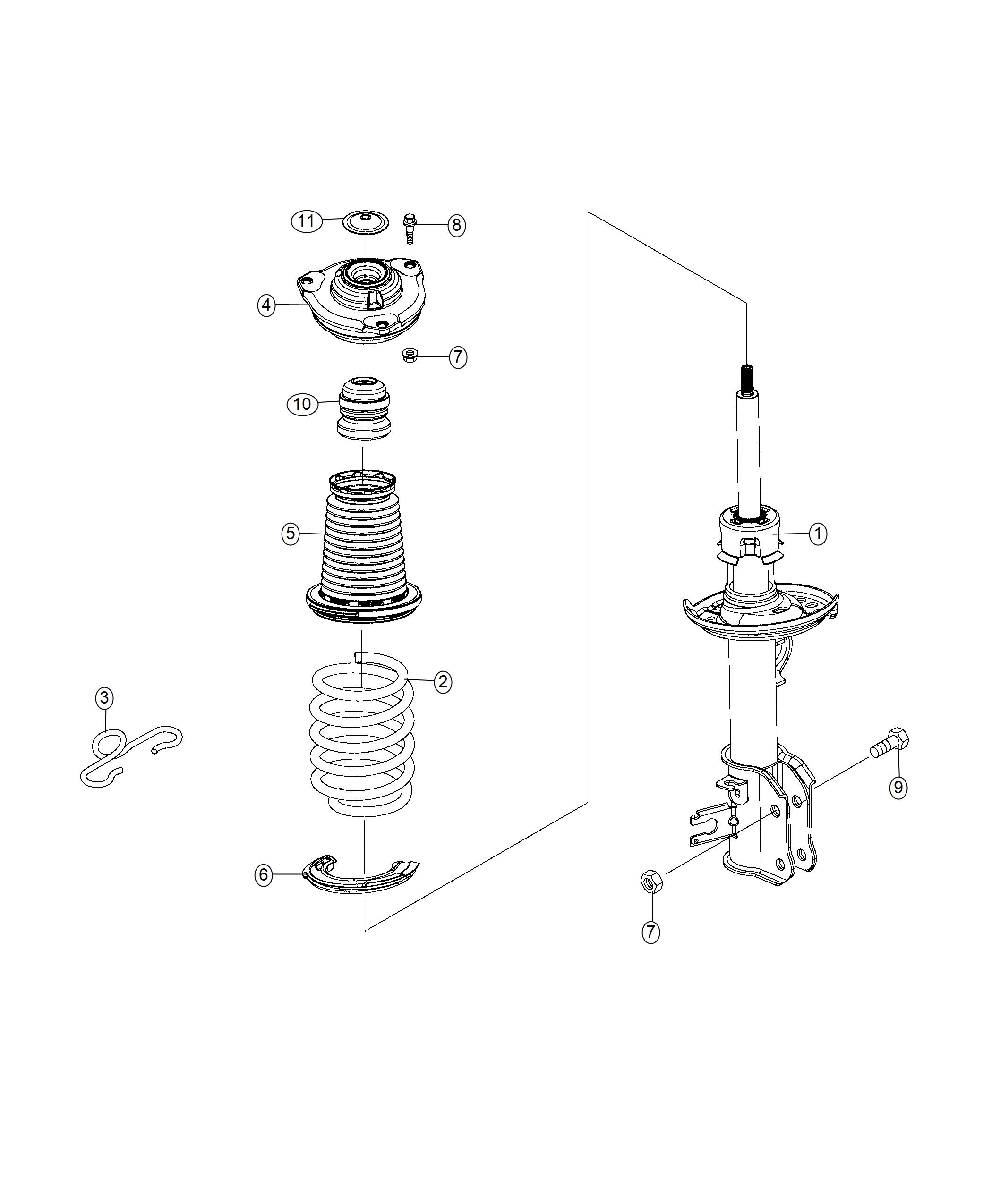 Diagram Suspension, Front. for your 2003 Chrysler 300  M 