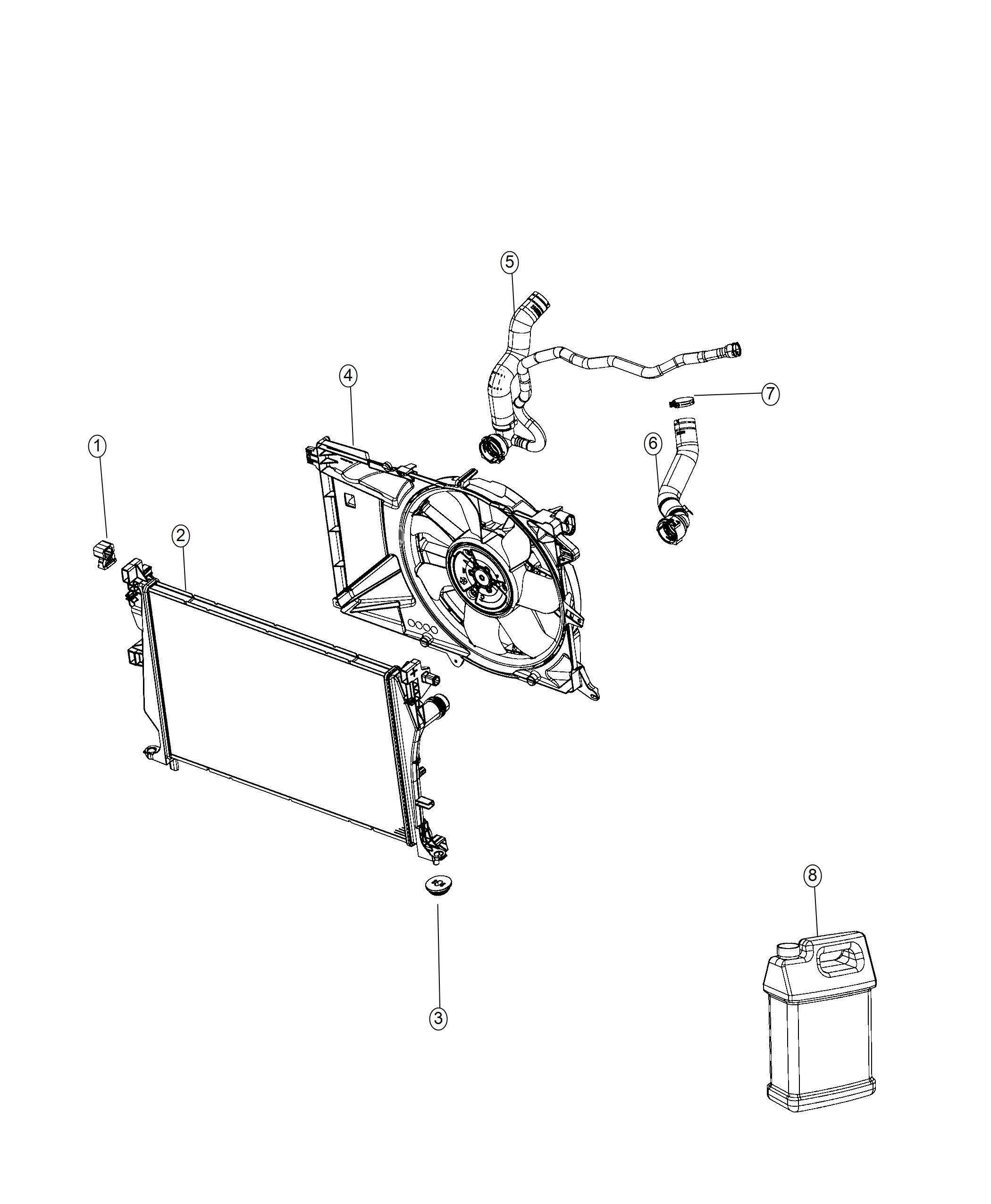 Diagram Radiator And Related Parts. for your Chrysler 300  M