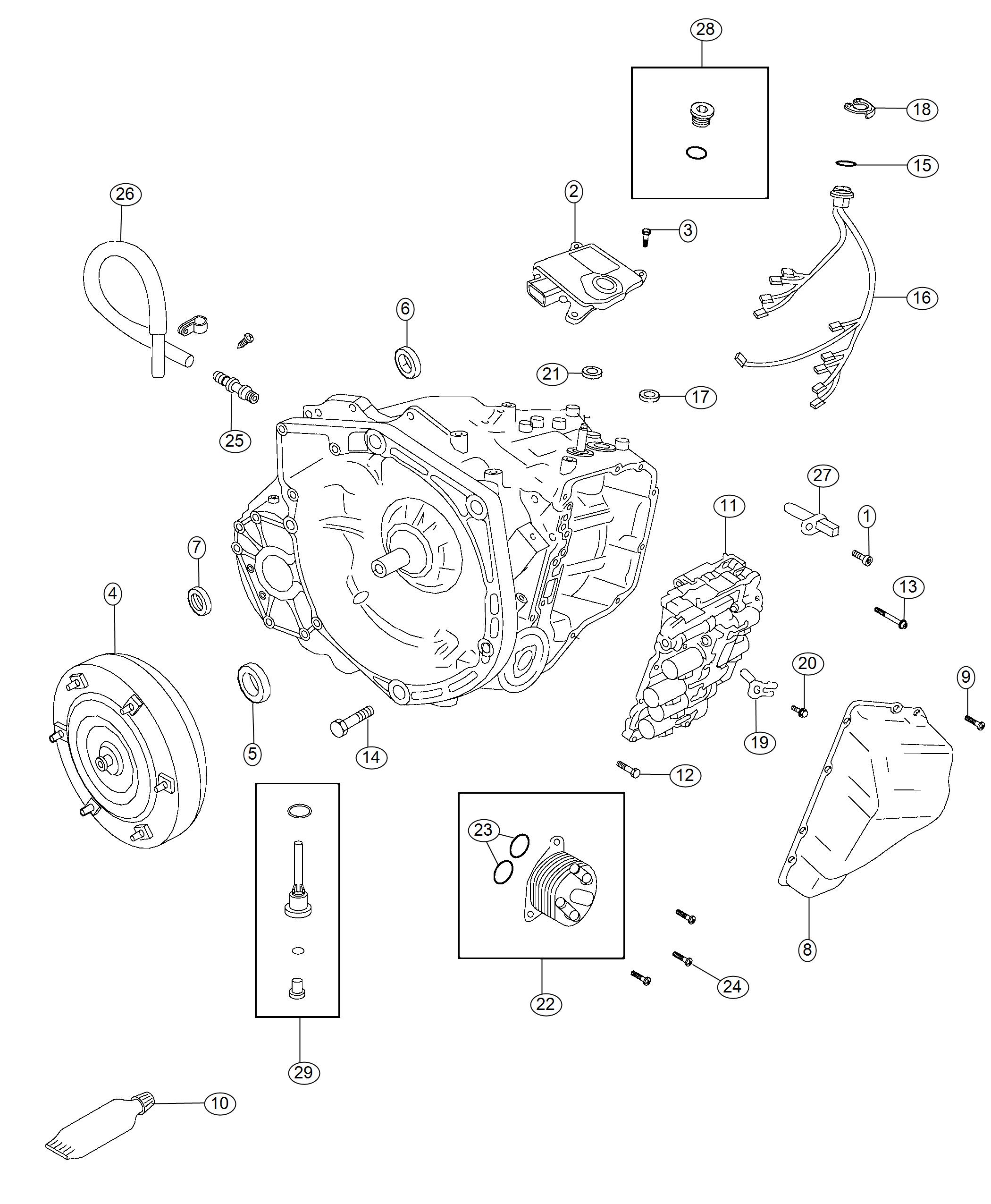 Transmission Serviceable Parts. Diagram