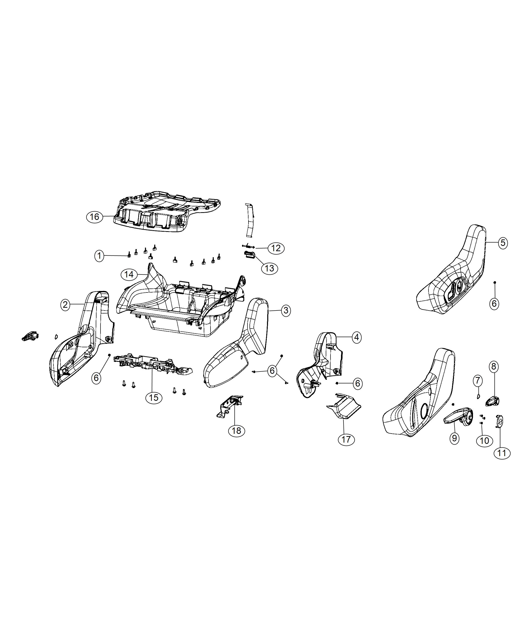 Handles, Shields And In-Seat Storage. Diagram