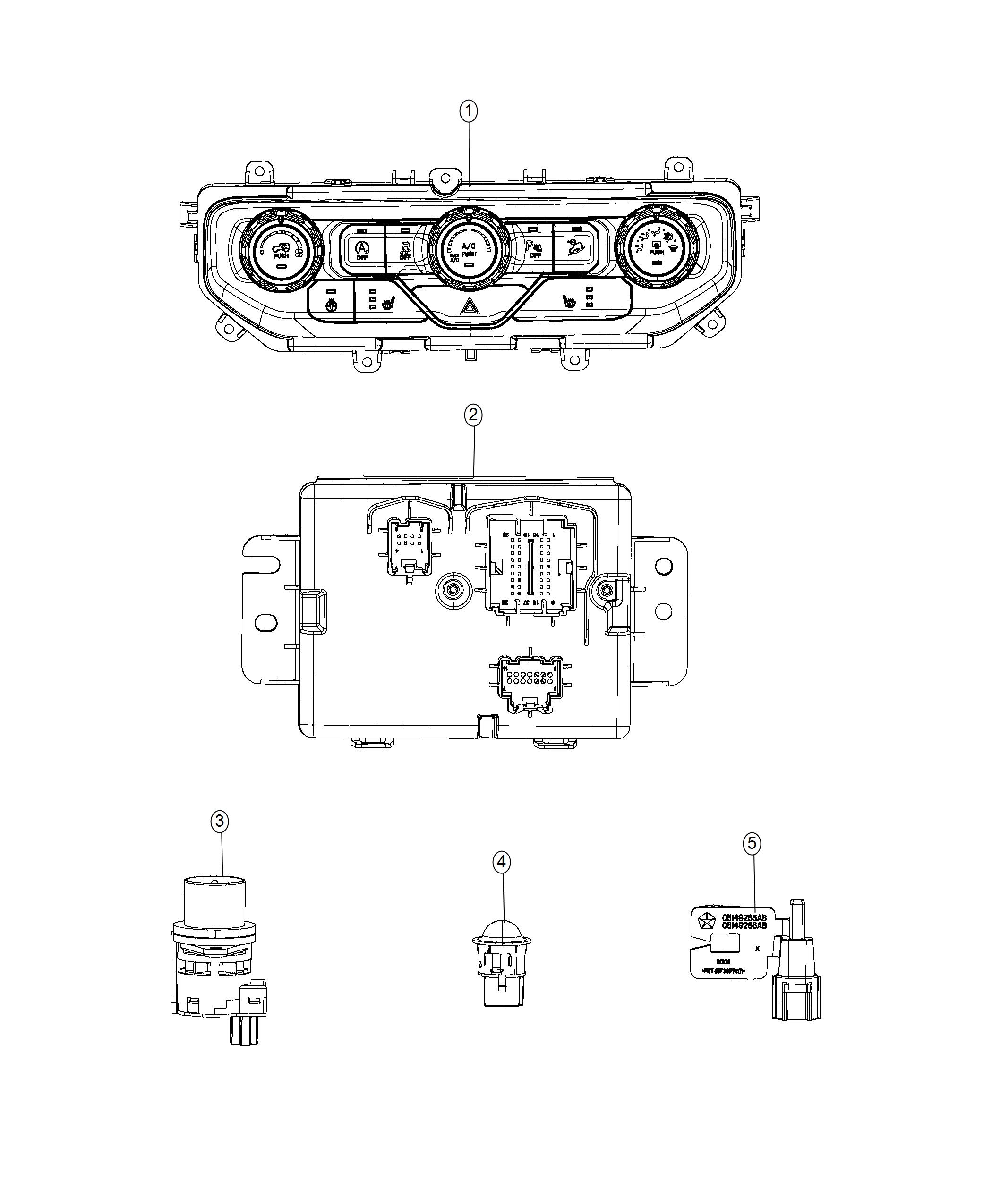 Diagram A/C And Heater Controls. for your Jeep