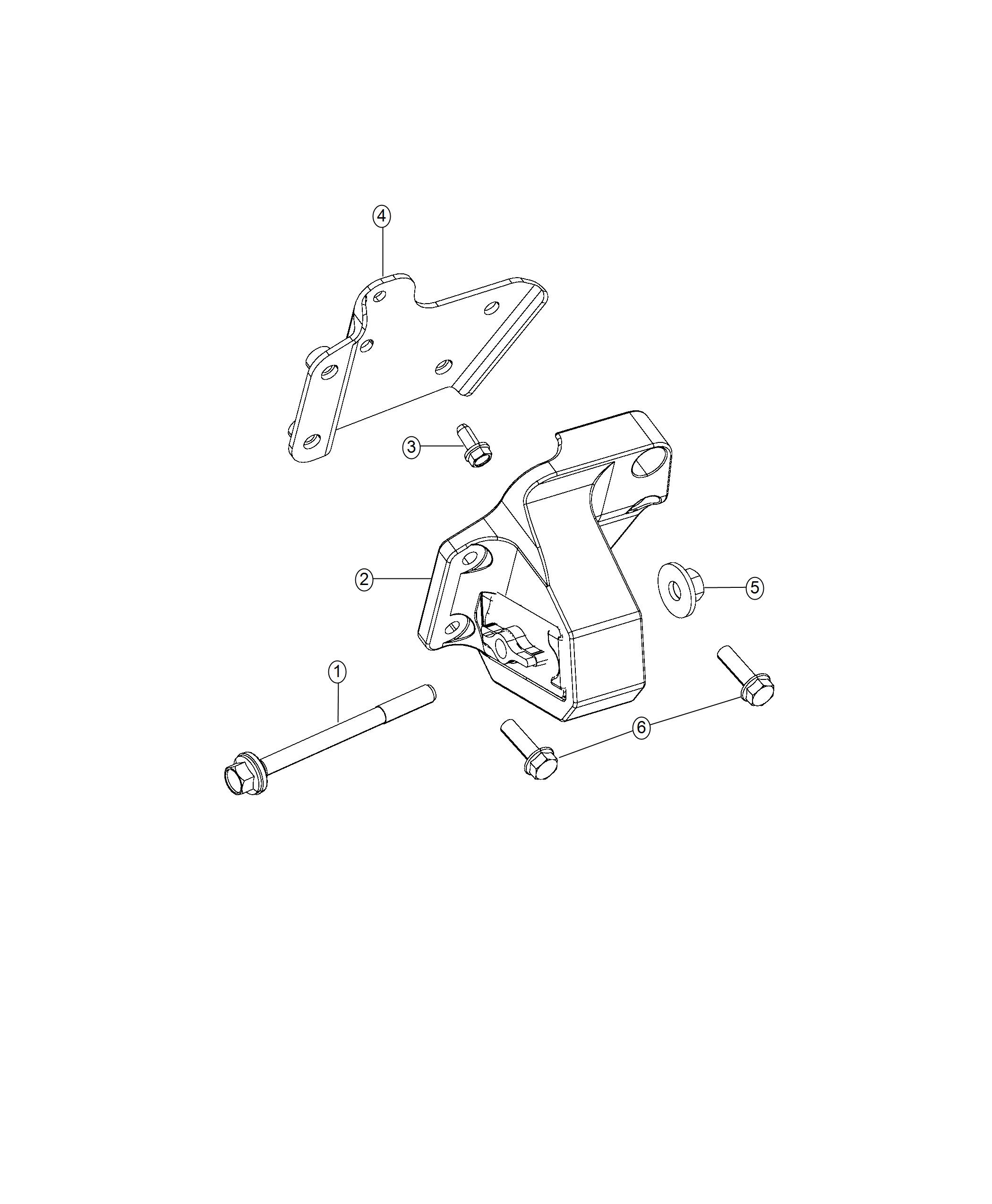 Diagram Engine Mounting Left Side RWD/2WD 3.0L Diesel. for your Chrysler 300  M