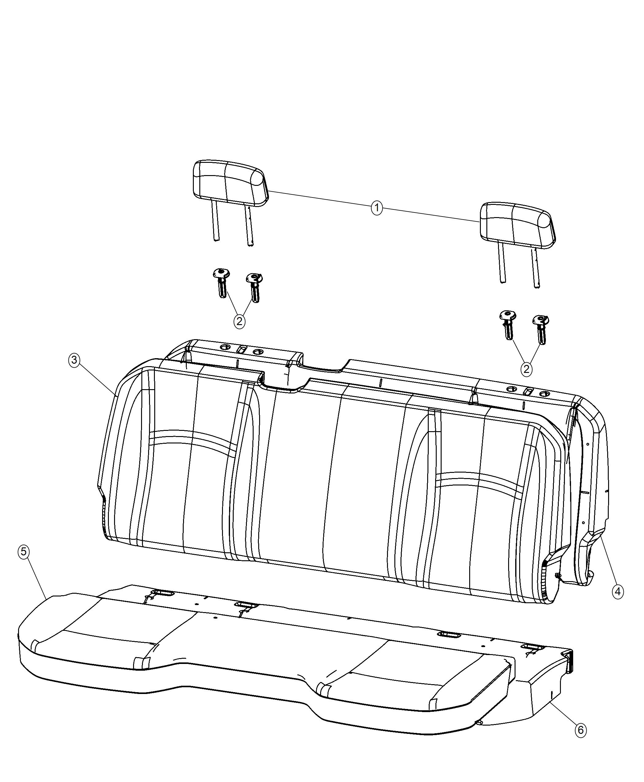 Diagram Crew Cab - Bench Seat. for your Ram