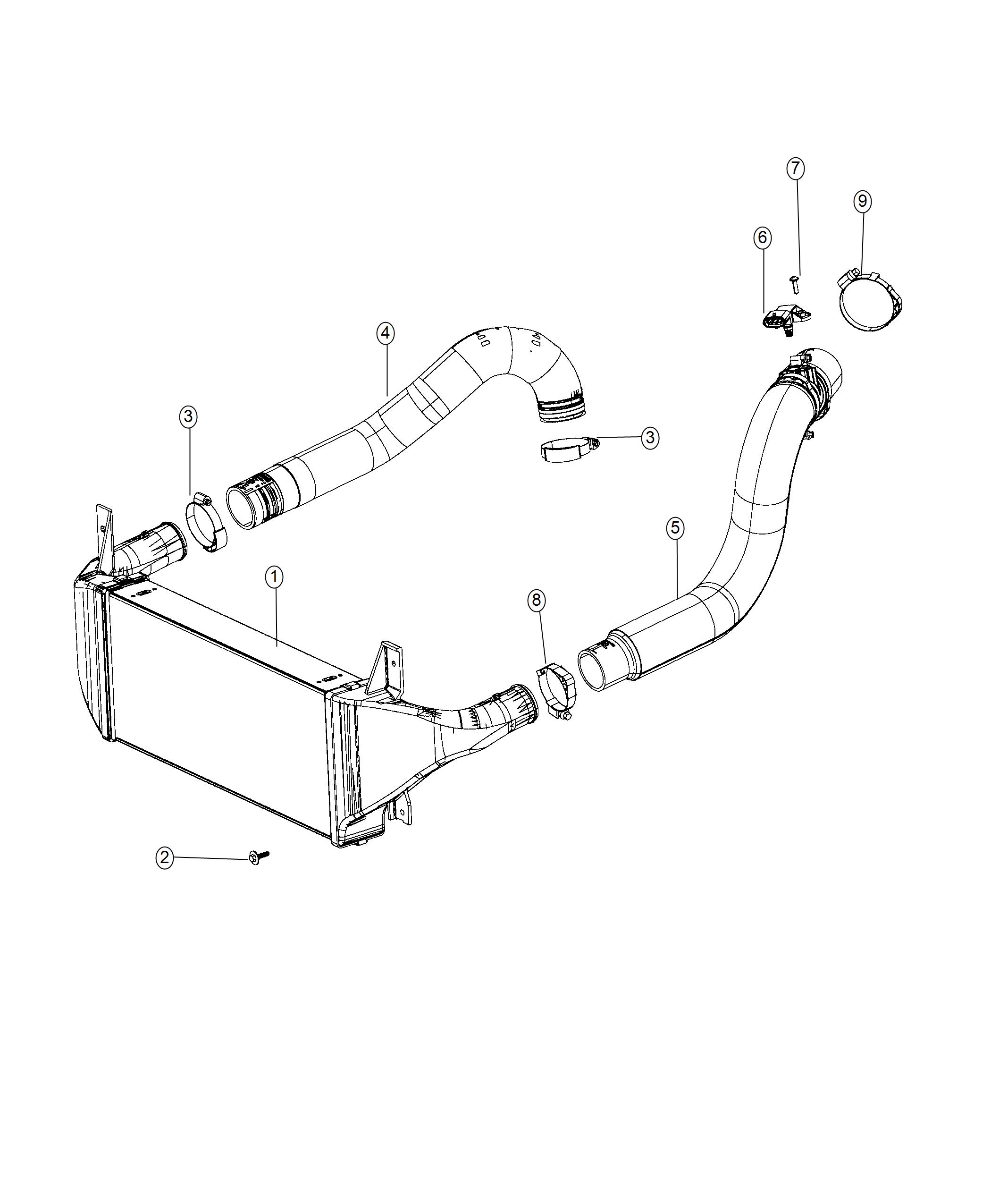 Diagram Charge Air Cooler. for your 2018 Ram 1500   