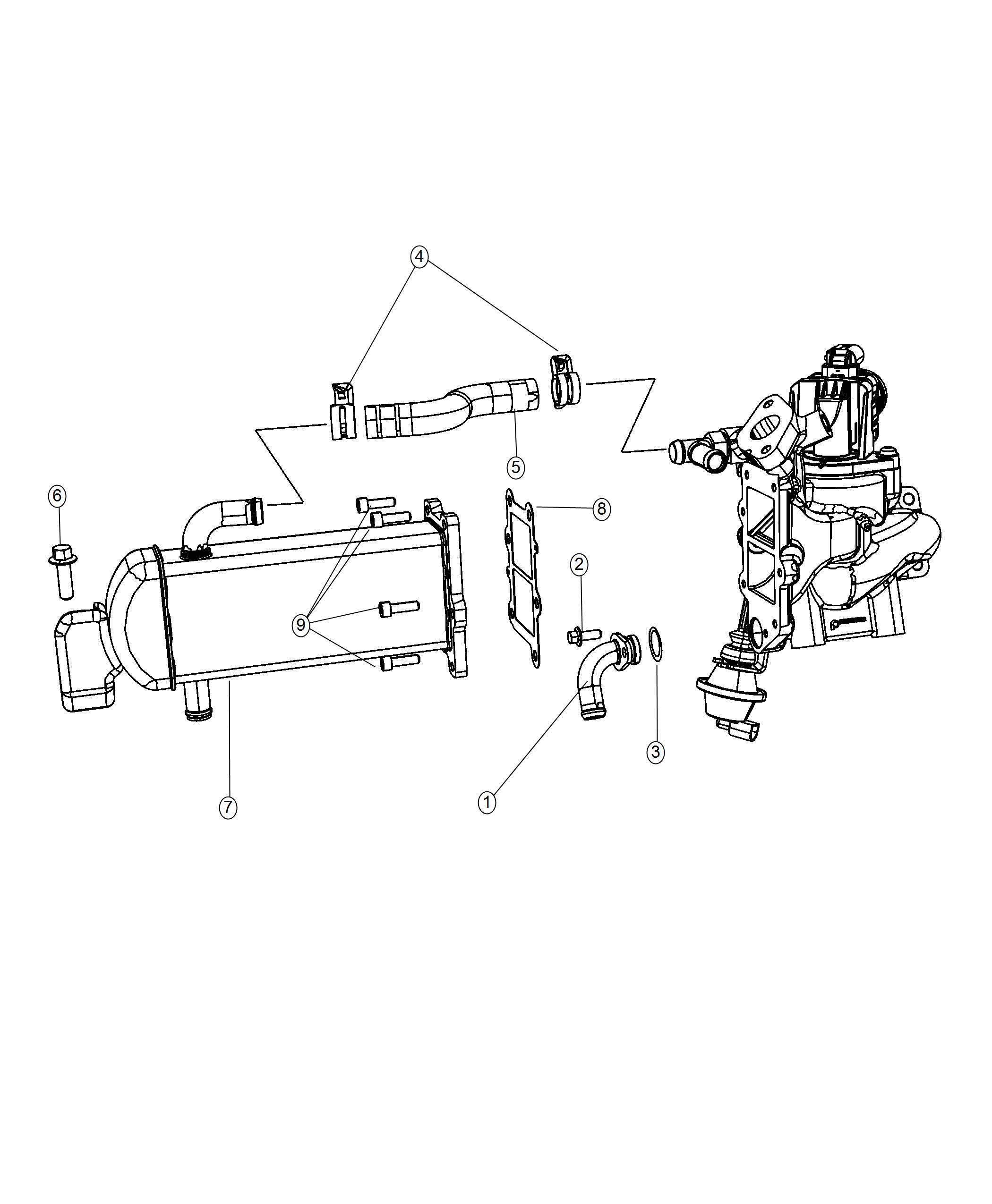 Diagram EGR Cooling System. for your 2019 Dodge Charger   