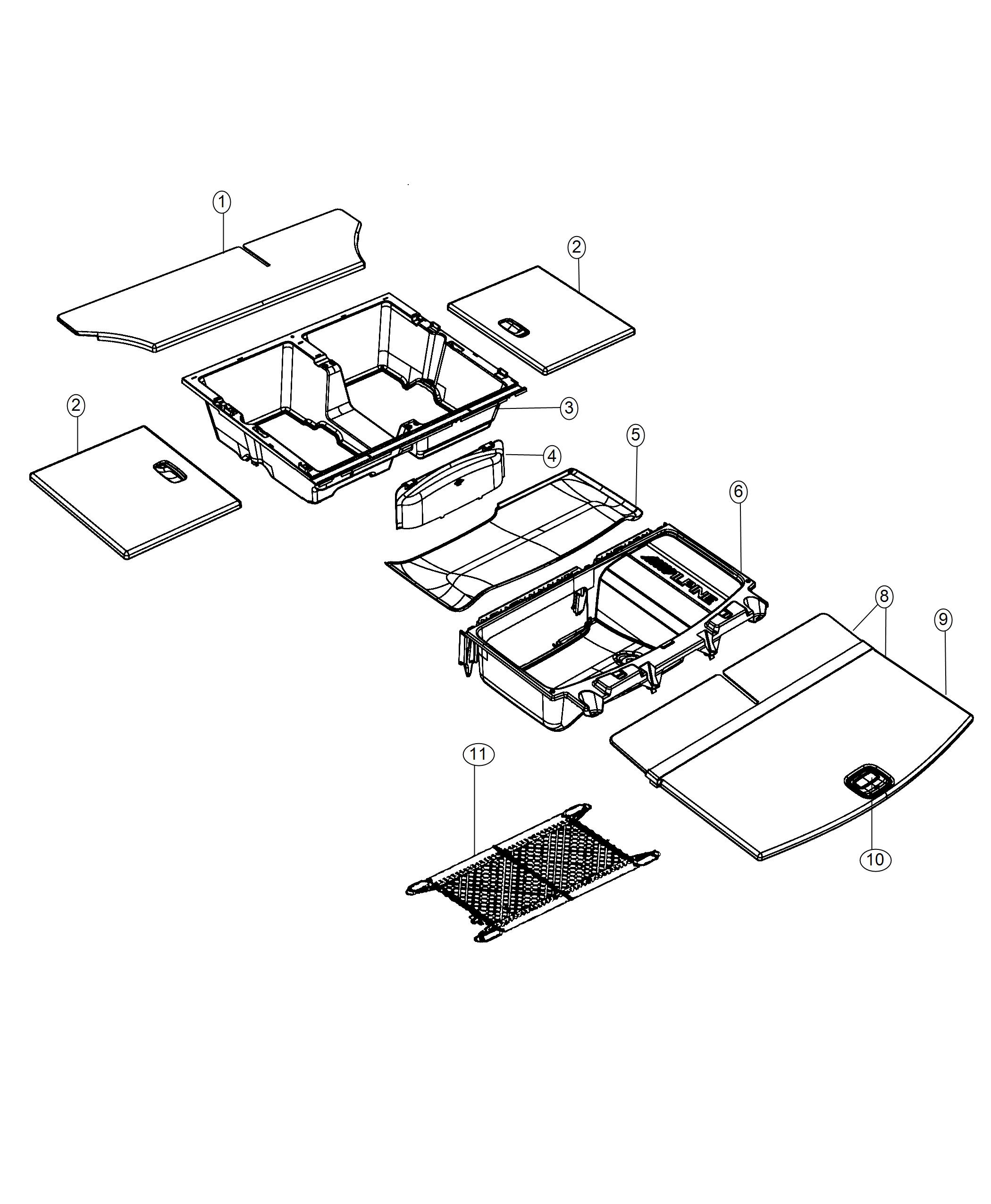 Diagram Load Floor Cargo. for your Dodge Durango  