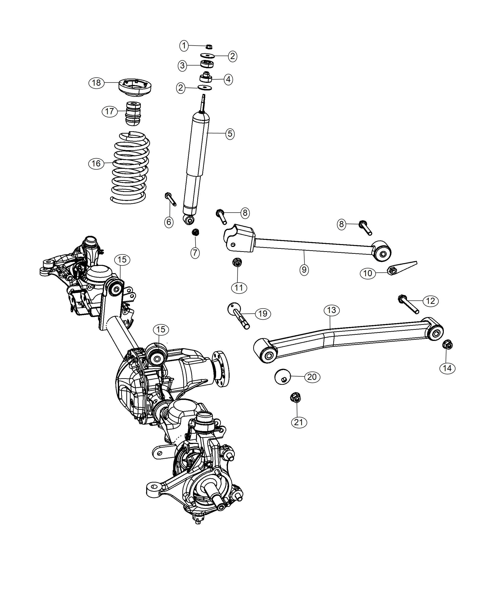 Diagram Suspension, Front, Springs,Shocks,Control Arms. for your 2000 Chrysler 300  M 