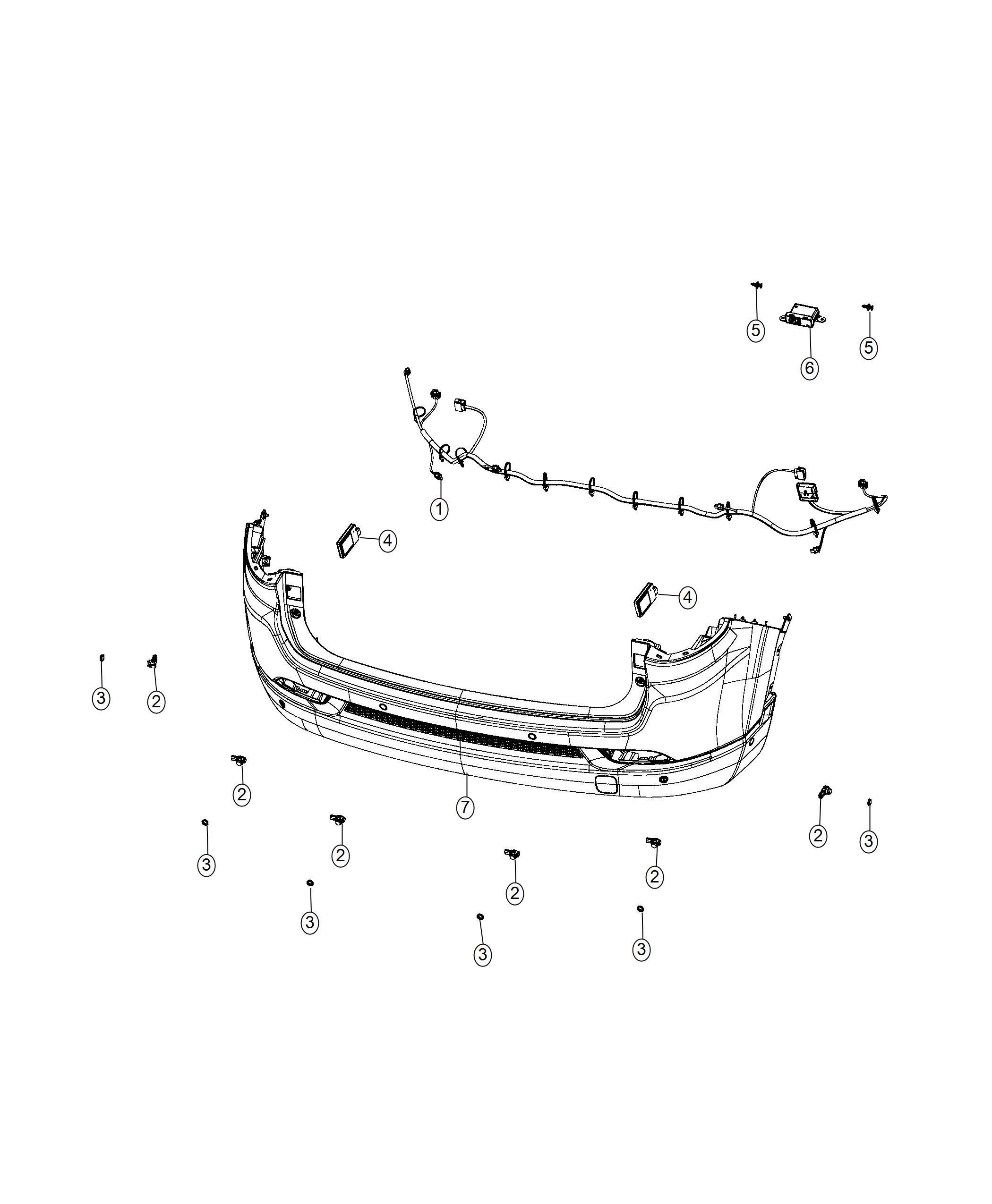 Diagram Rear, Park Assist. for your Chrysler 300  M