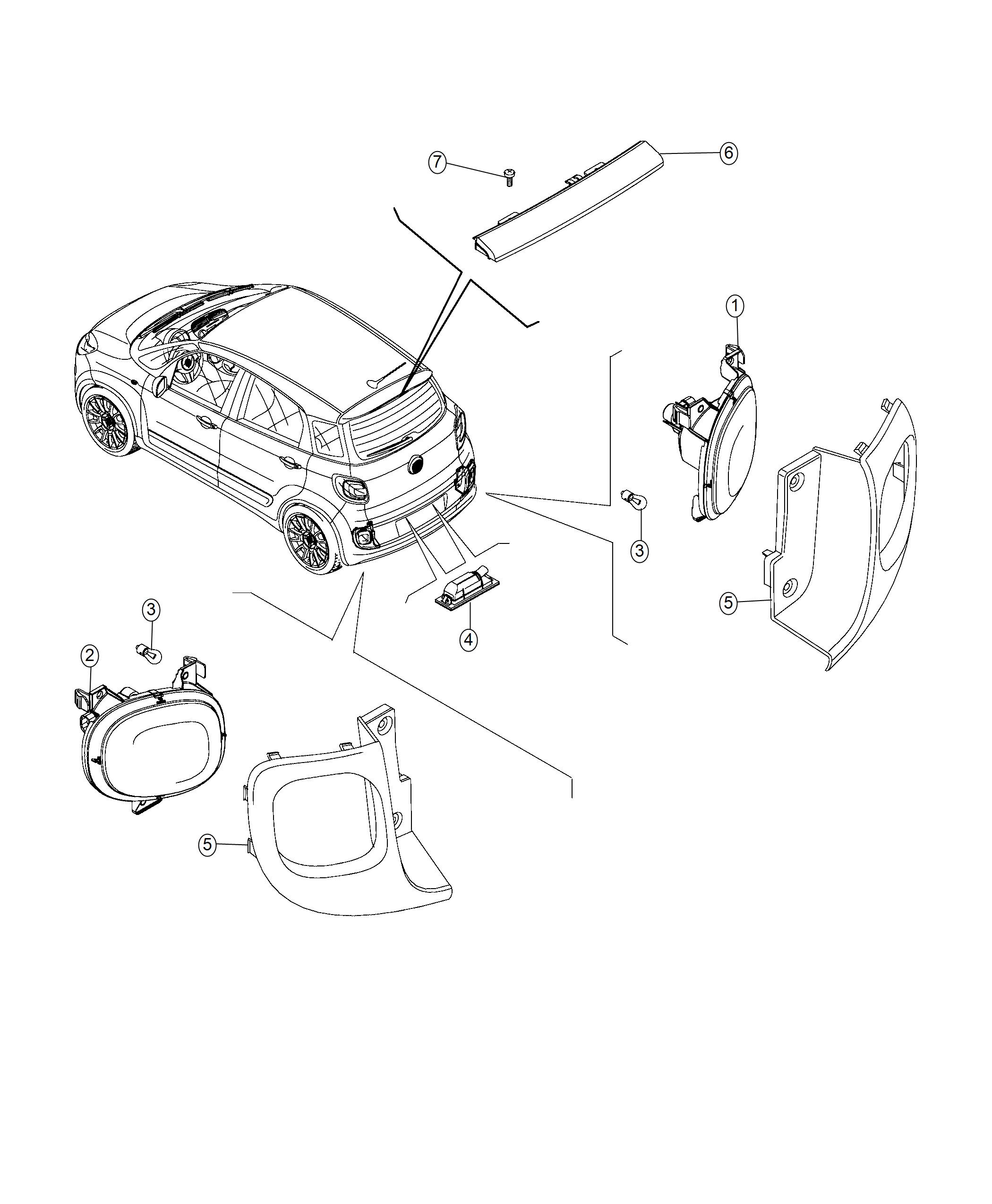 Diagram Lamp, Rear Parking and License Plate. for your 2000 Chrysler 300  M 