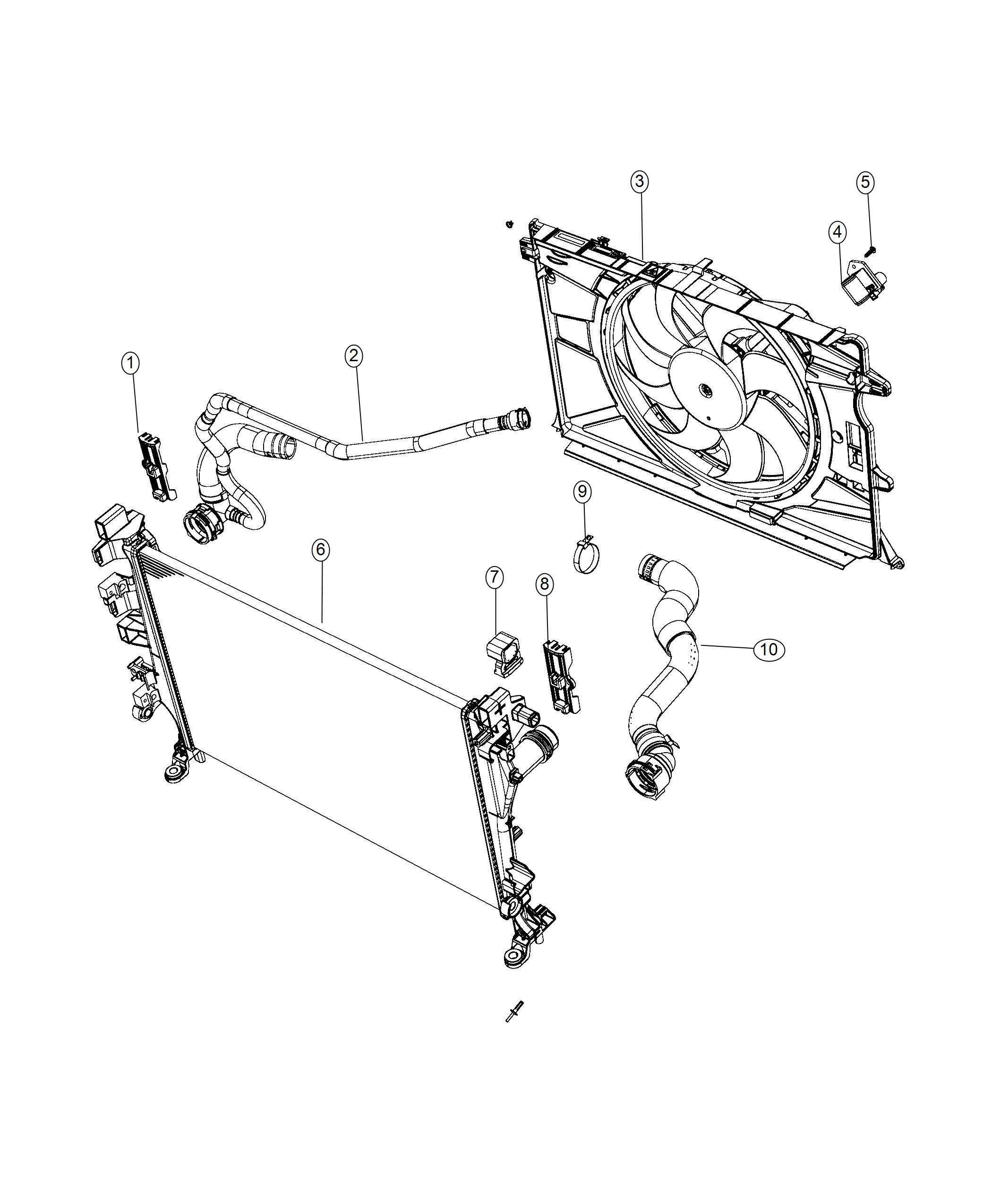 Diagram Radiator and Related Parts. for your Chrysler 300  M