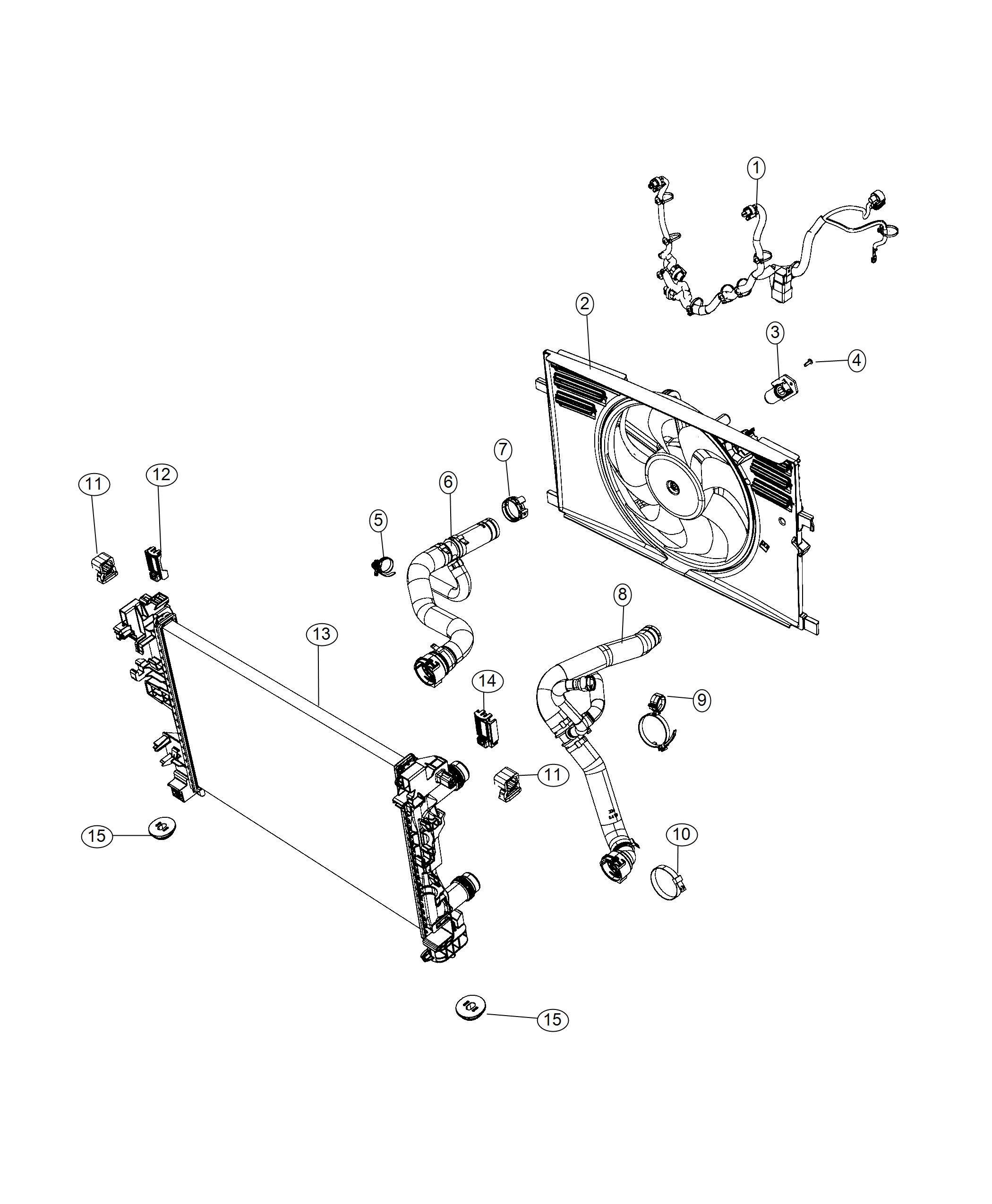 Diagram Radiator and Related Parts. for your Chrysler 300  M