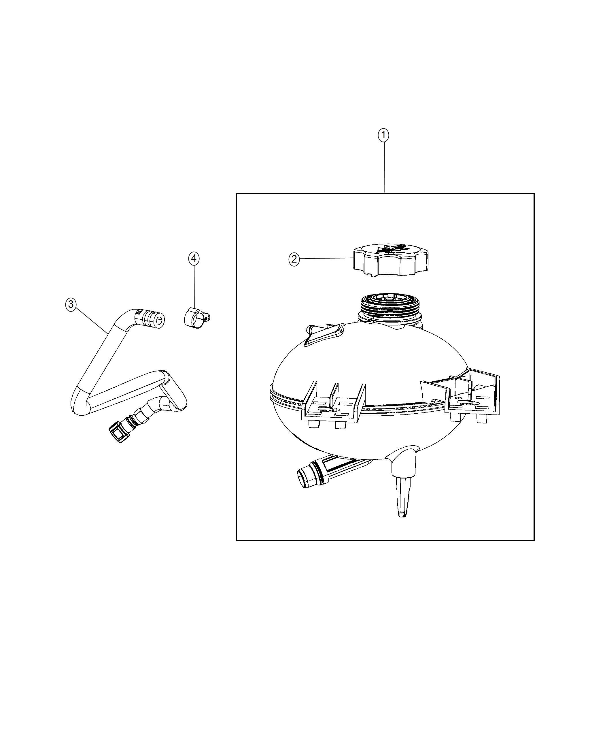 Diagram Coolant Recovery Bottle. for your 2003 Chrysler 300  M 