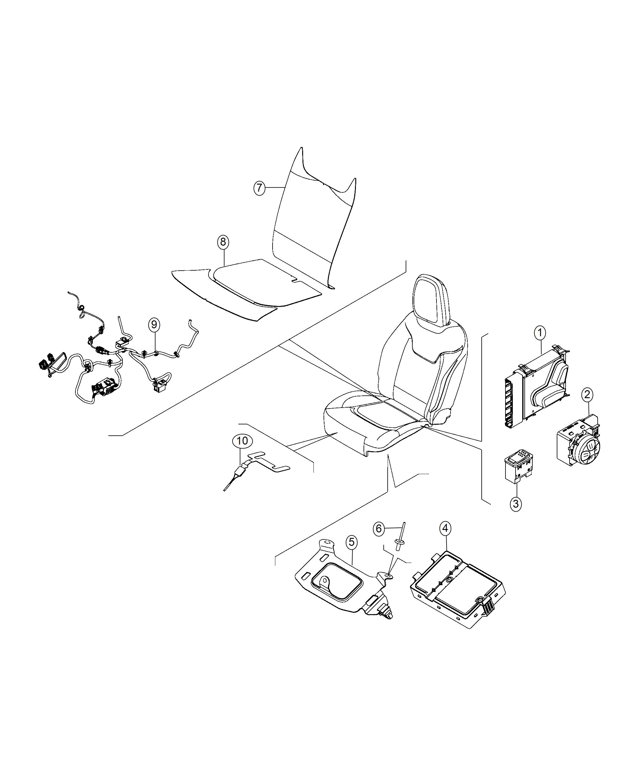 Module, Power Seat and Lumbar Control. Diagram