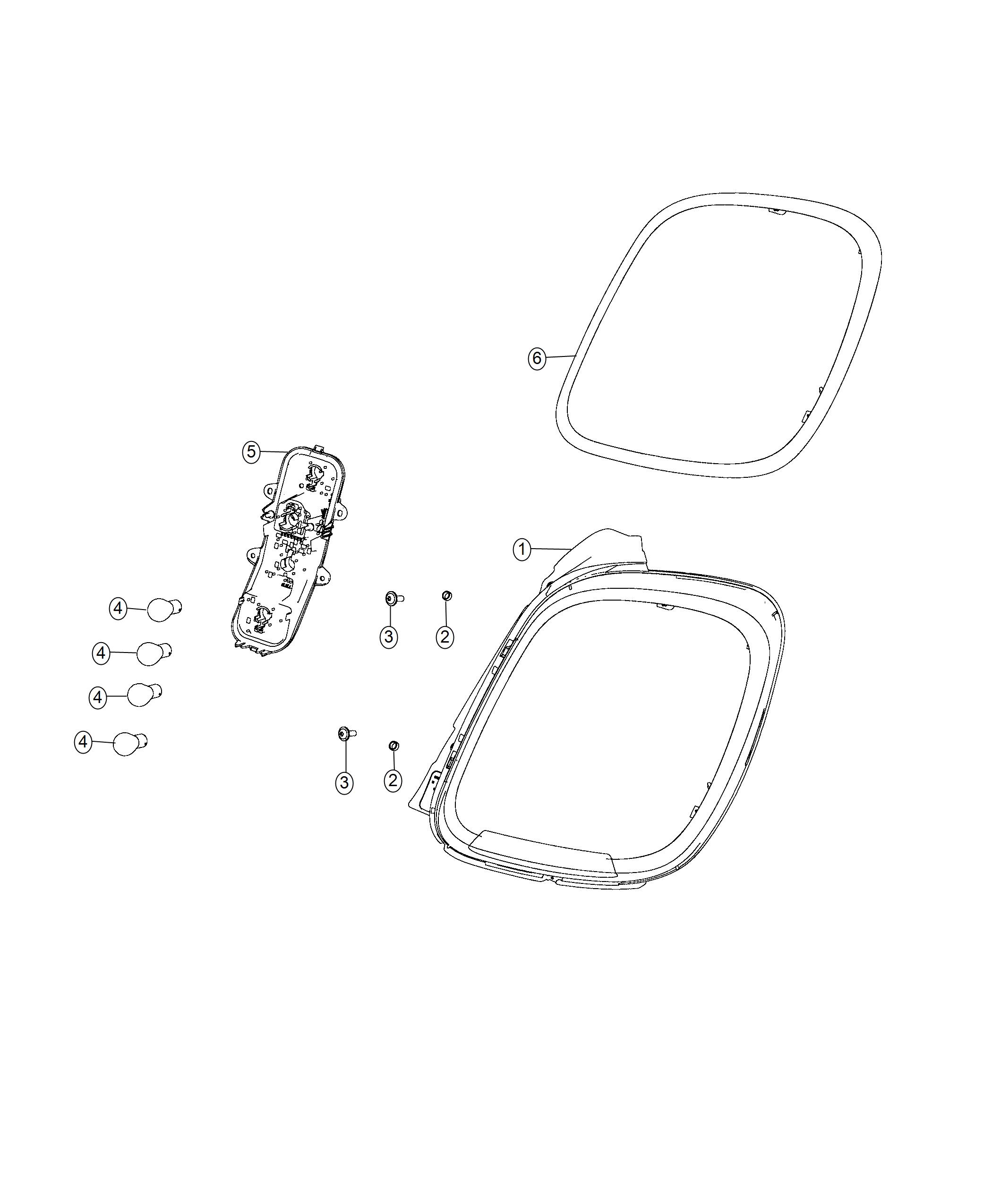 Diagram Lamp, Rear Tail. for your Chrysler 300  M