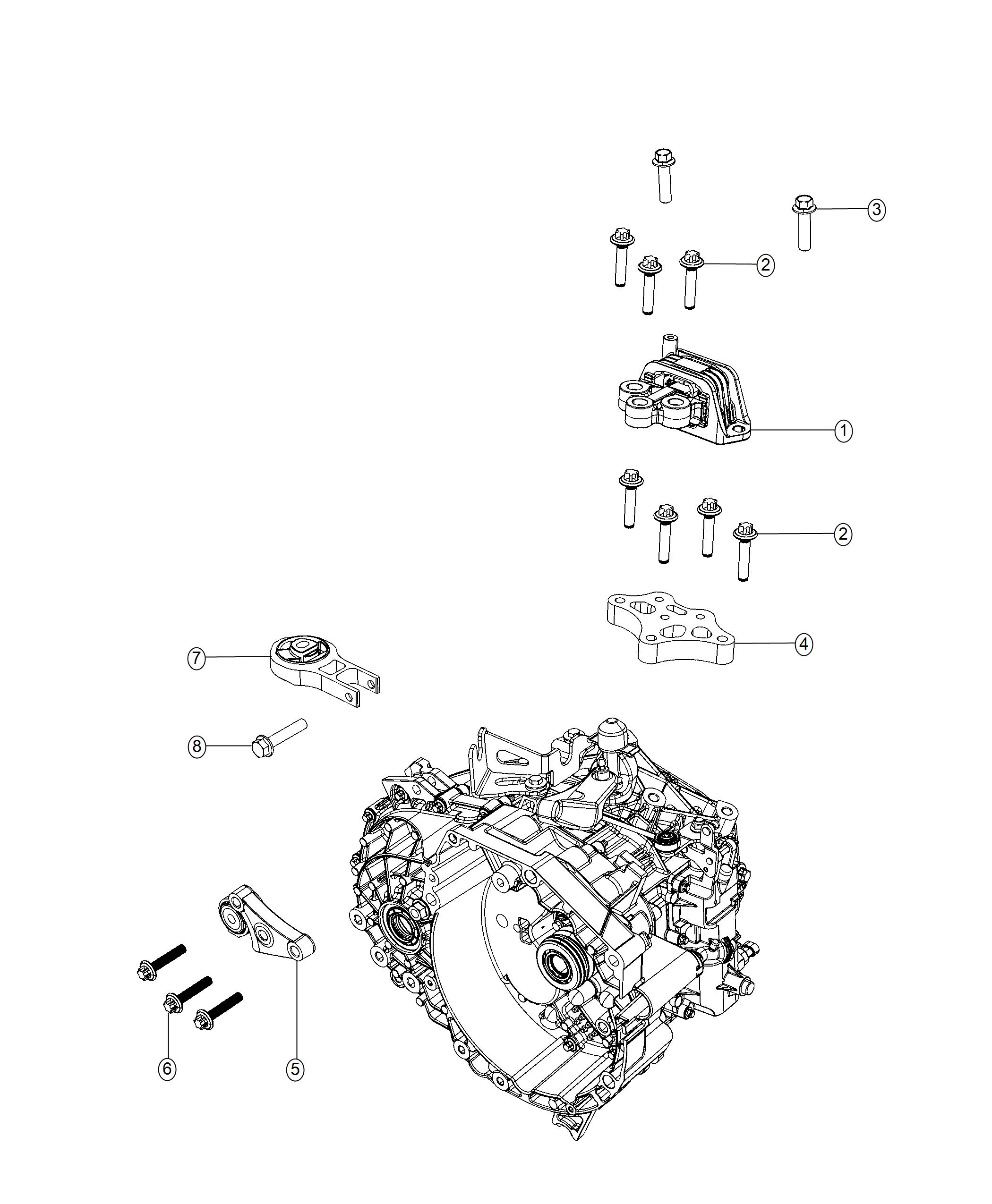 Diagram Mounting Support. for your Fiat 500X  