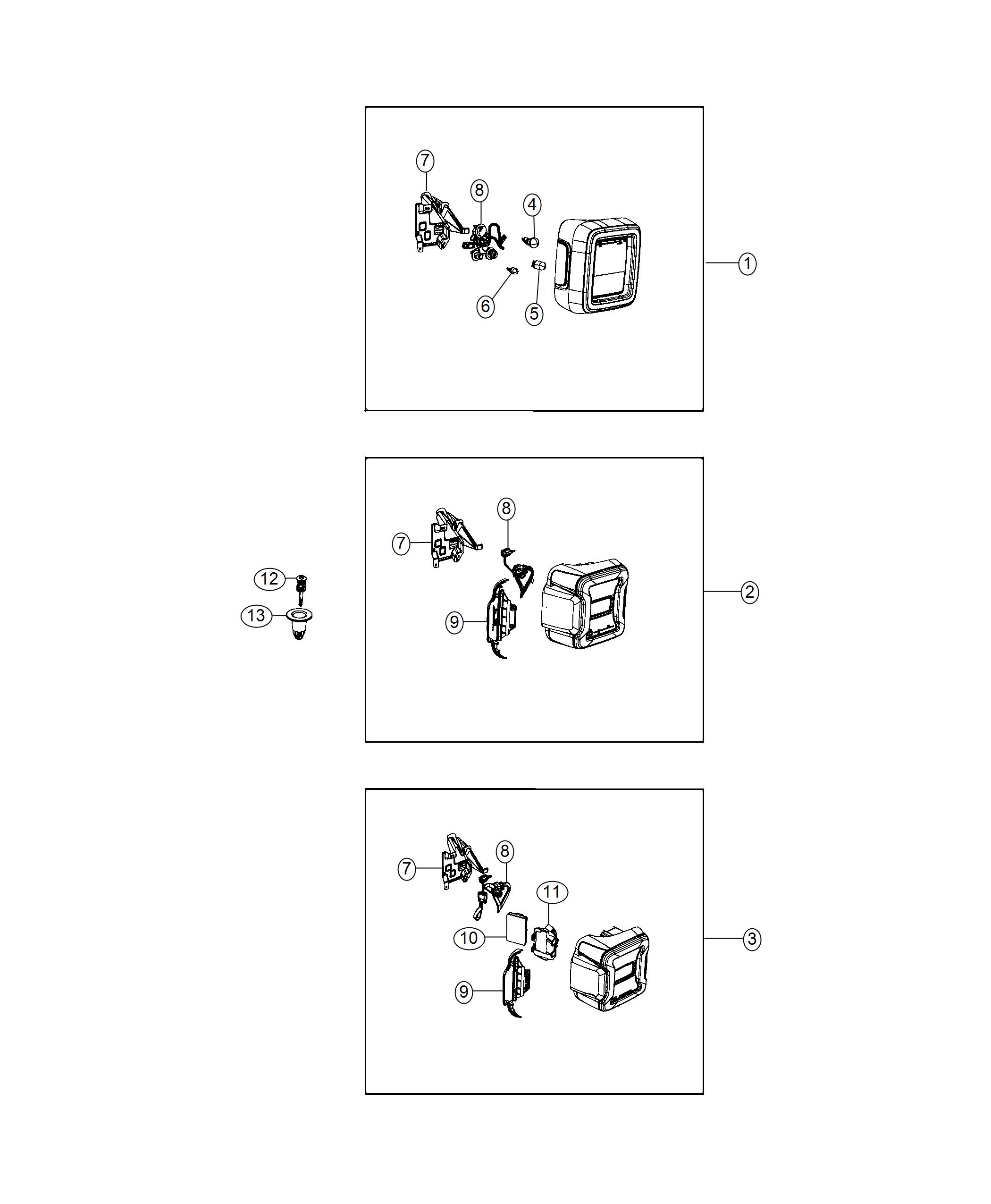 Lamps, Rear. Diagram