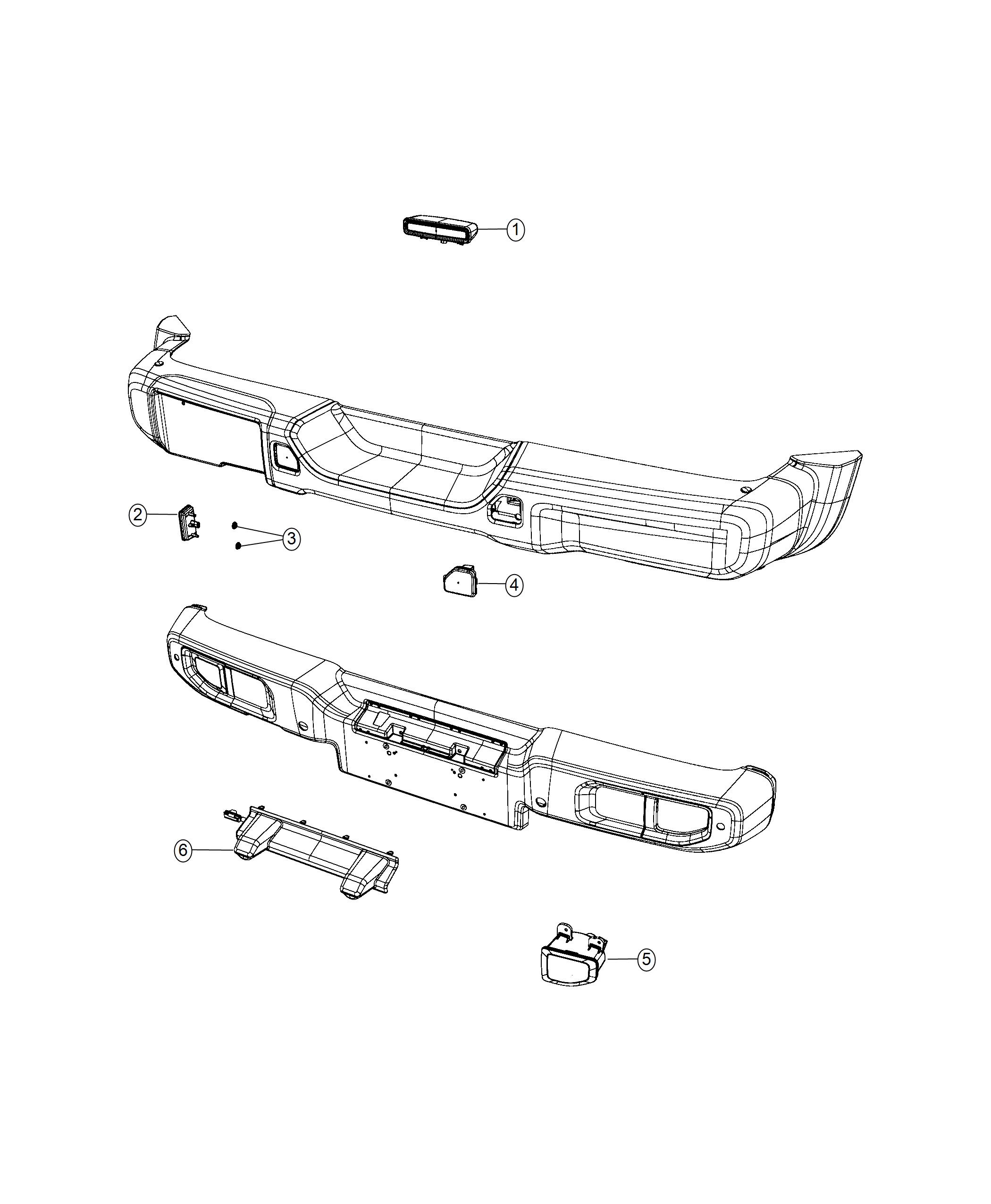 Diagram Lamps, Rear. for your Jeep Wrangler  