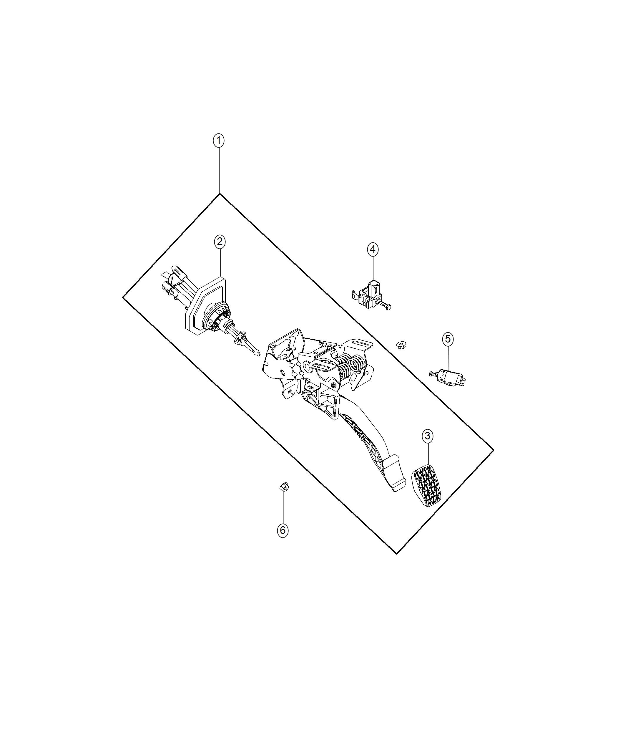 Diagram Pedal, Clutch. for your 1999 Dodge Avenger   