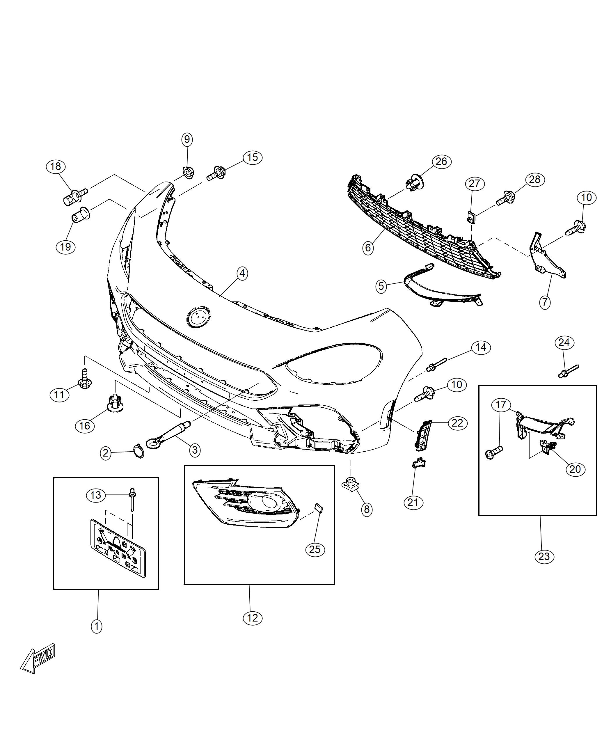 Diagram Fascia, Front Abarth. for your Fiat SPIDER  