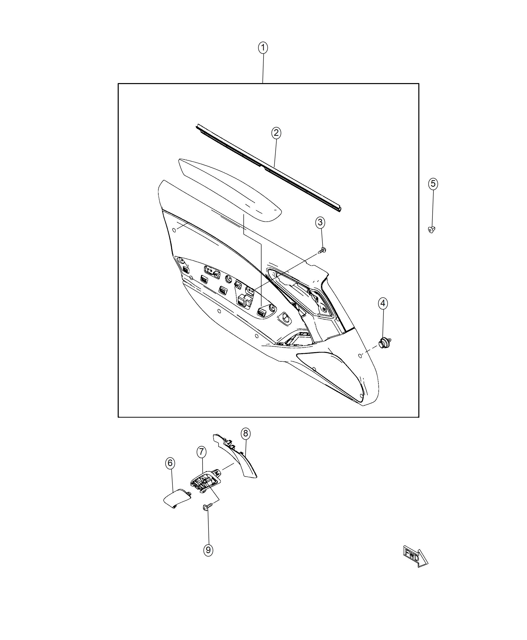 Diagram Door Trim Panels. for your 2004 Chrysler 300  M 