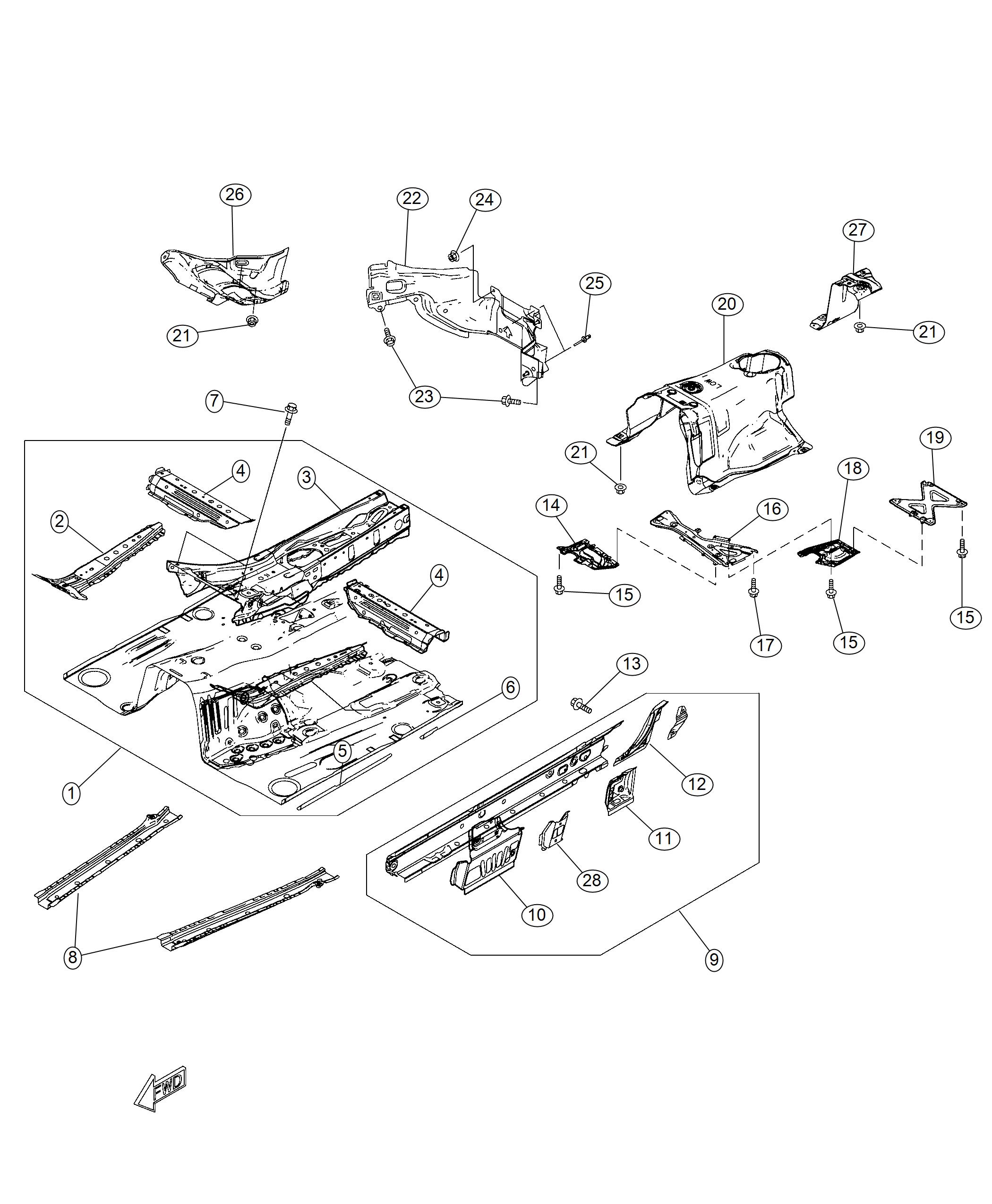 Front Floor Pan. Diagram