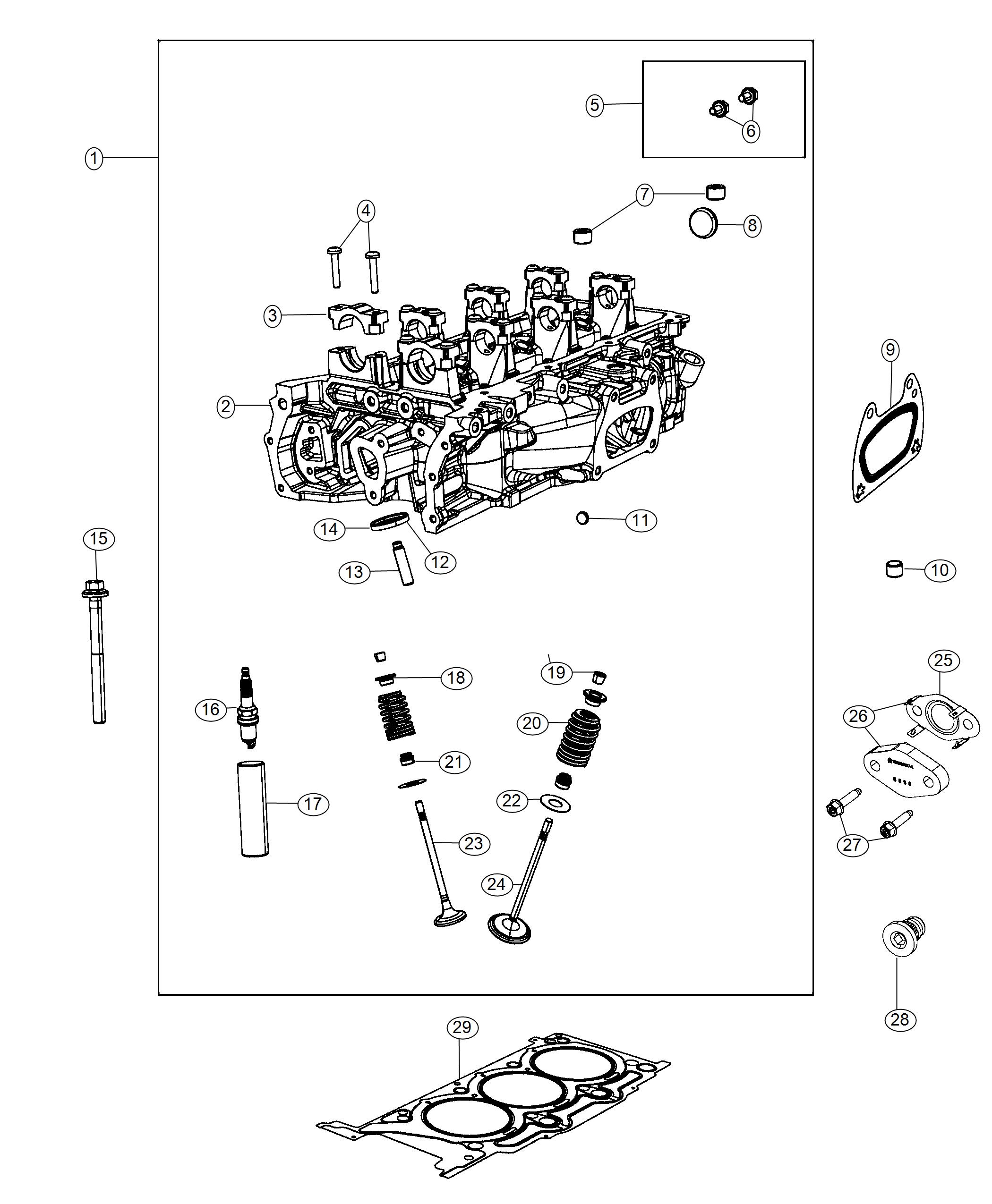 Diagram Cylinder Heads 3.6L. for your 2003 Chrysler 300  M 