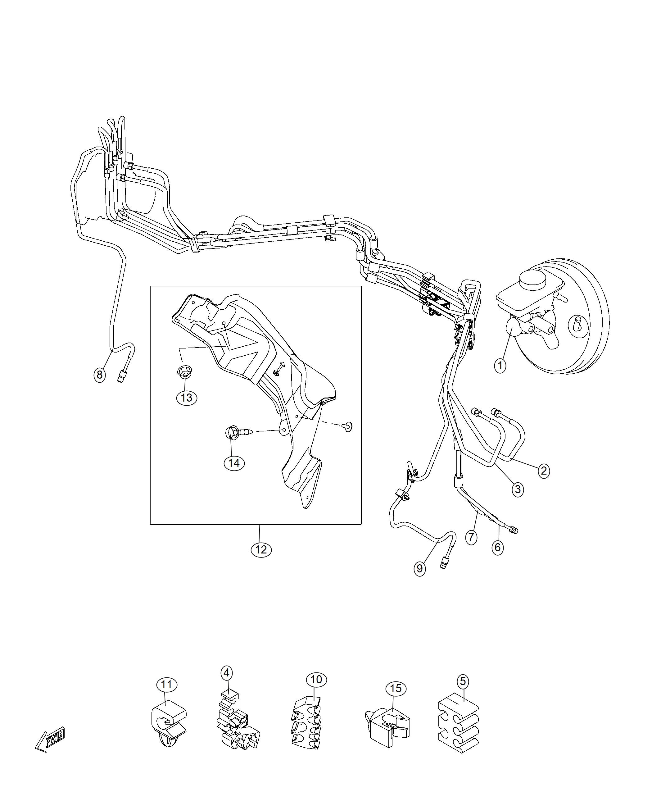 Diagram Master Cylinder, Tubes And Lines. for your Fiat SPIDER  