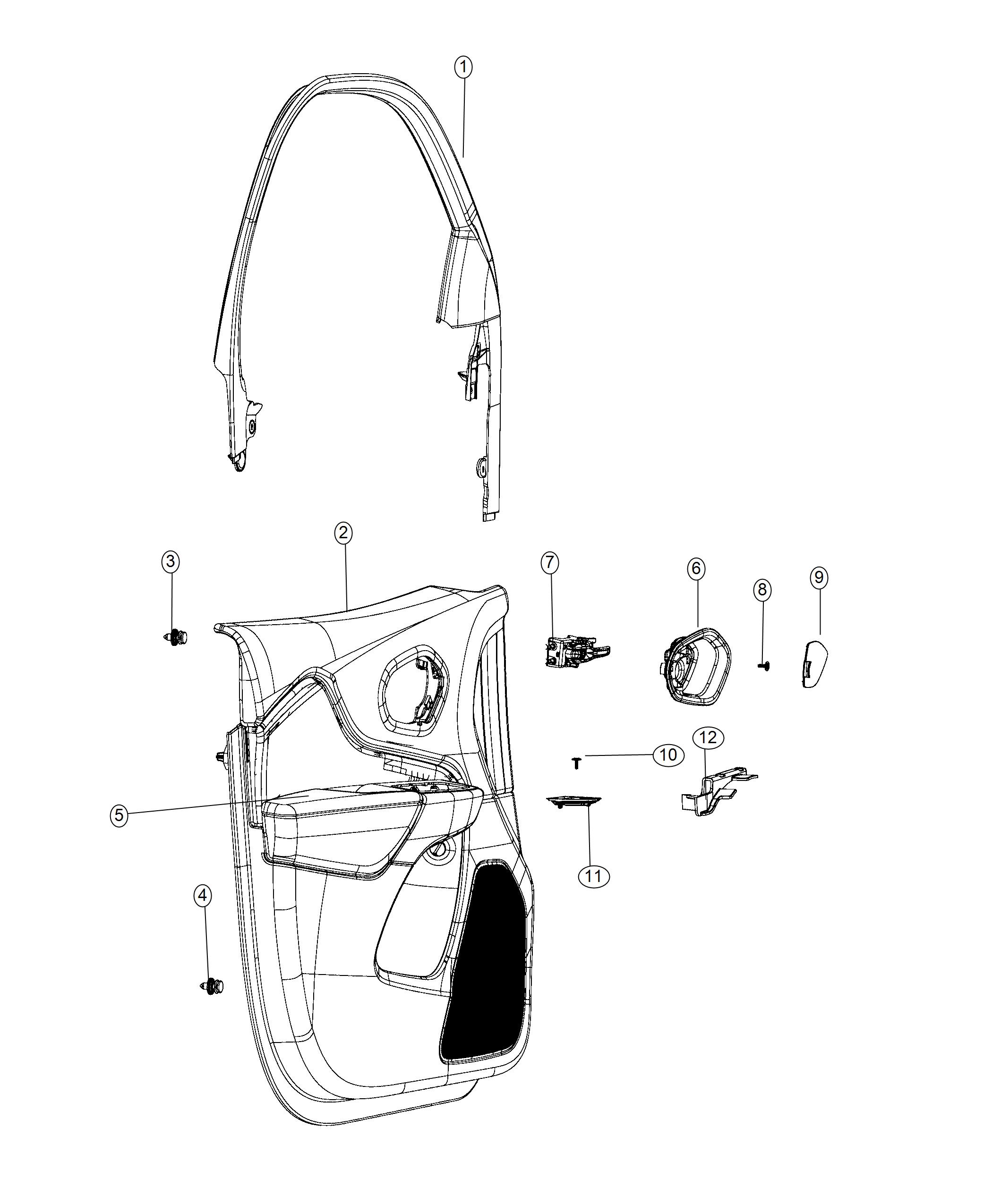 Front Door Trim Panels. Diagram