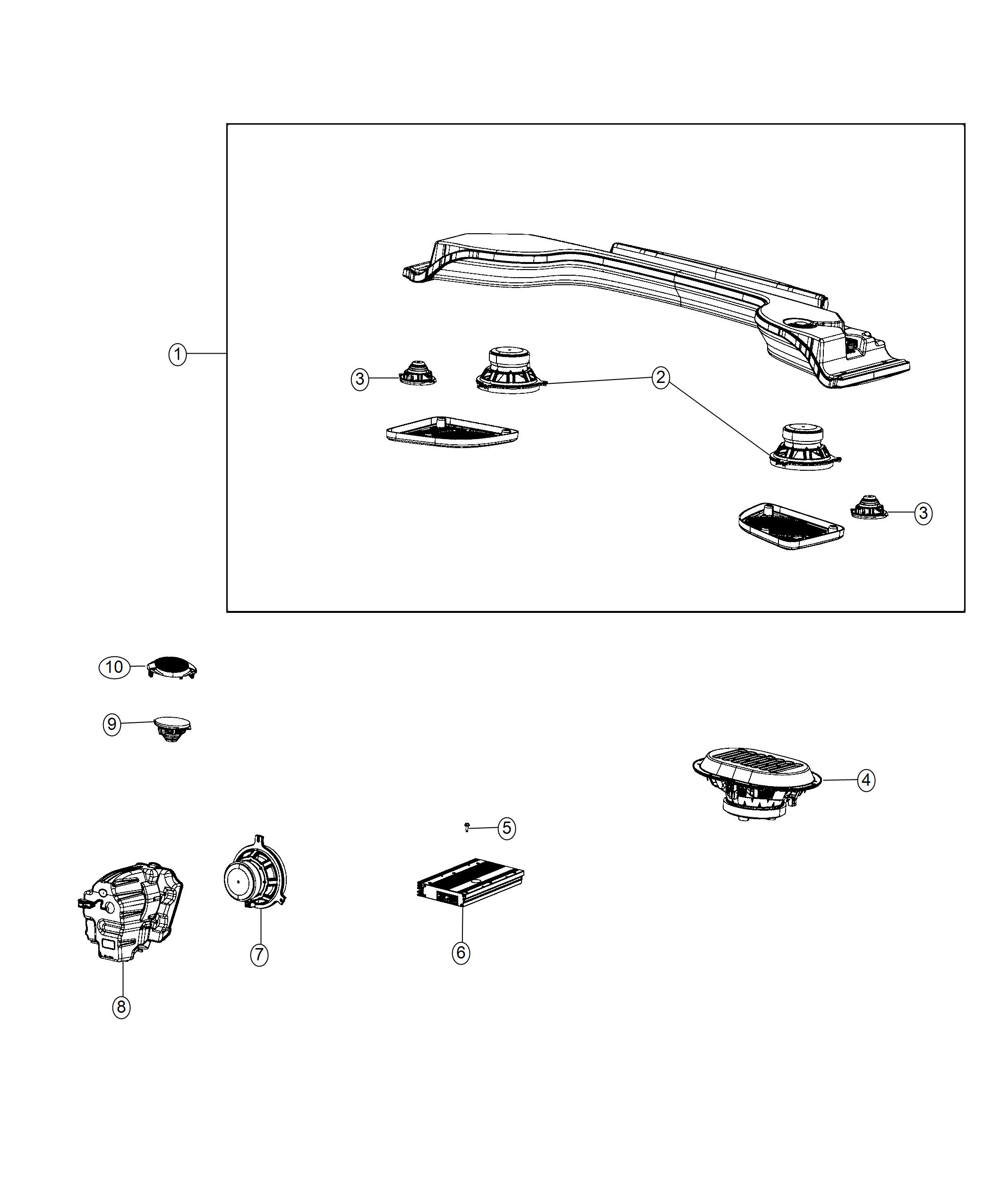 Diagram Speakers. for your 2024 Jeep Wrangler   